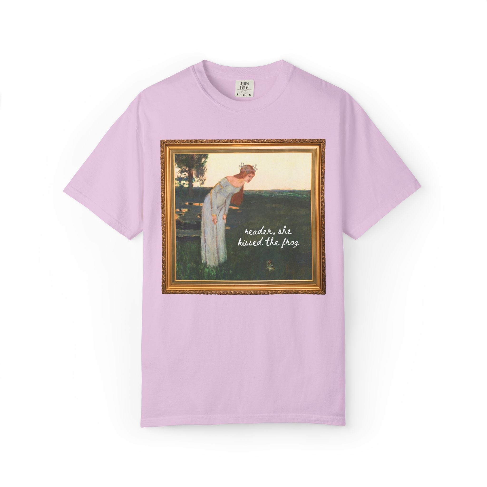 Frog Prince Art History Fairy Tale T-Shirt for Bookworm or Book Lover, 19th Century Painting of Brothers Grimm Folktale, Funny Bookish Tee - Opal and June
