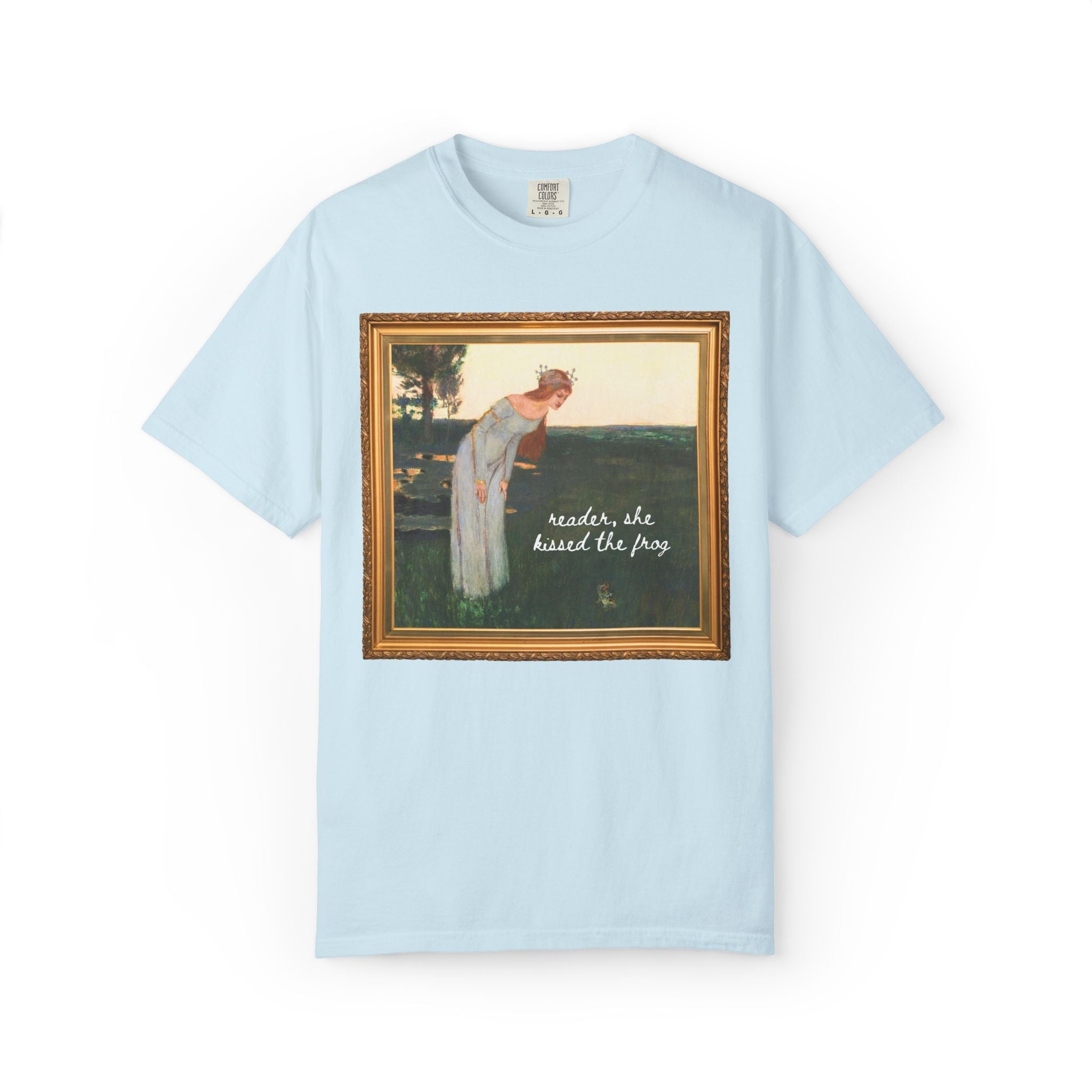 Frog Prince Art History Fairy Tale T-Shirt for Bookworm or Book Lover, 19th Century Painting of Brothers Grimm Folktale, Funny Bookish Tee - Opal and June
