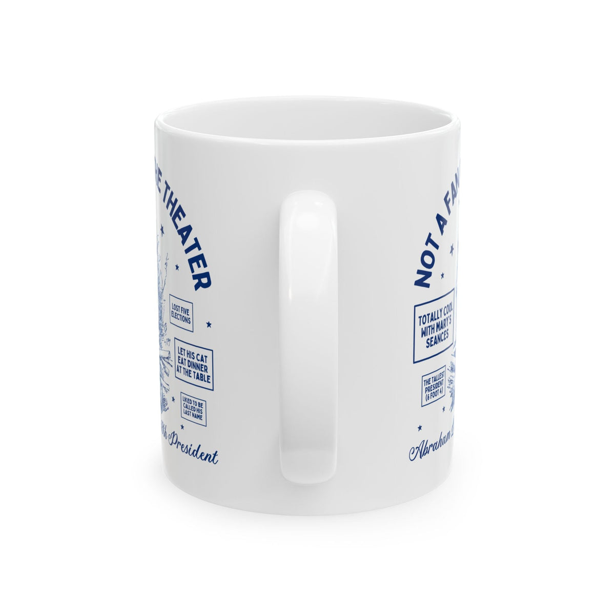 Funny American History Teacher Coffee Mug: Abraham Lincoln Splitting Logs, Fun Facts About 16th President, 19th Century, Social Studies - Opal and June