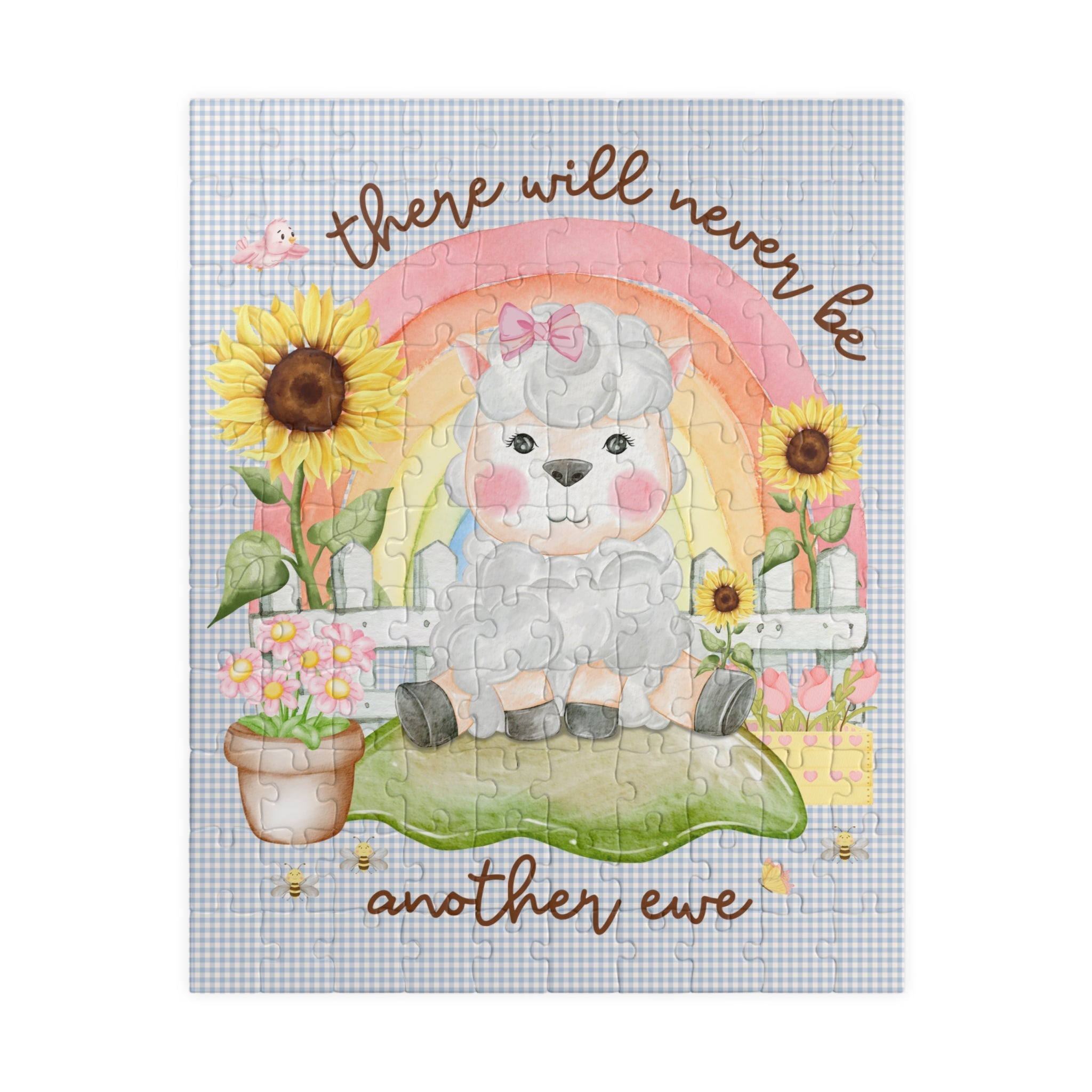 Funny Animal Lover Puzzle, Positive Affirmation, Silly 90s Aesthetic Puzzle with Flowers Your Grandma Would Love, Butterfly Lover Gift - Opal and June