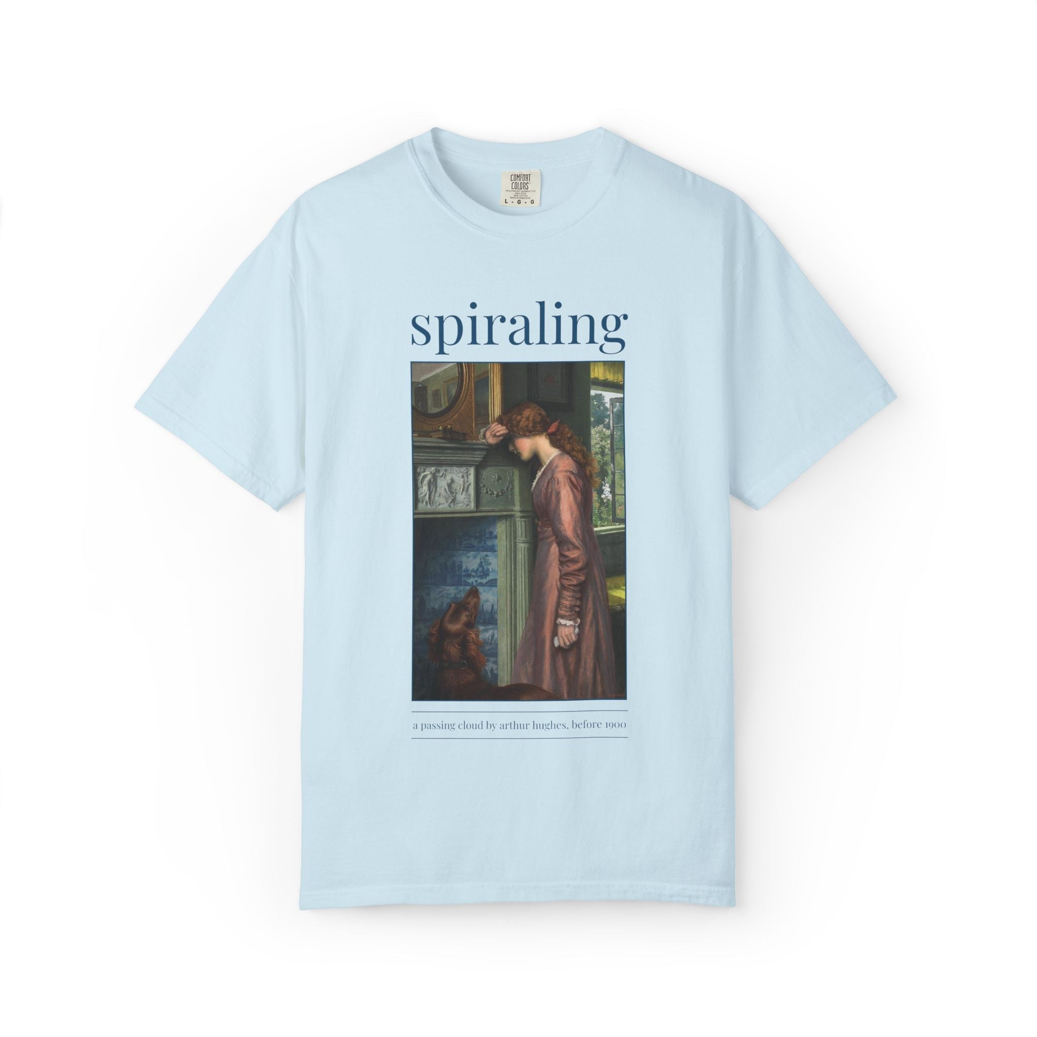 Funny Art History Tee Shirt with Famous Painting by Arthur Hughes: Spiraling, Silly Soft Girl Style Birthday Gift for Feminist or Leftist - Opal and June