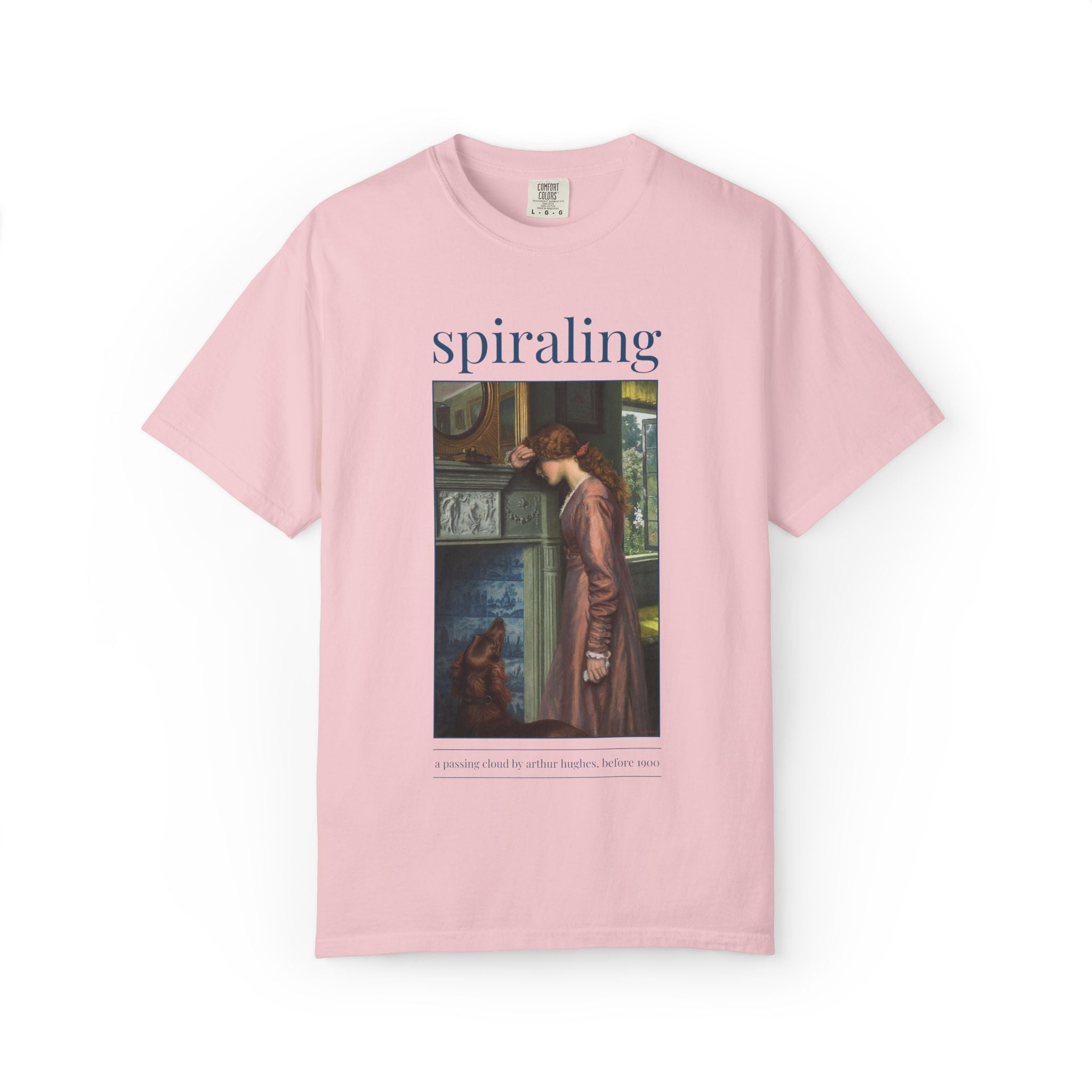 Funny Art History Tee Shirt with Famous Painting by Arthur Hughes: Spiraling, Silly Soft Girl Style Birthday Gift for Feminist or Leftist - Opal and June