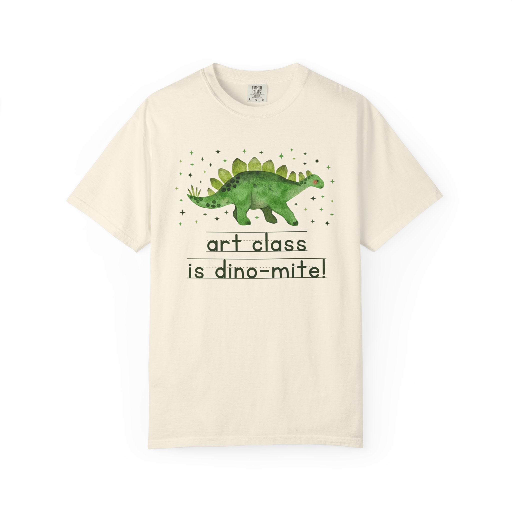 Funny Art Teacher Tee Shirt for Back to School, Funny and Adorable 90s Aesthetic Dinosaur Lover T-Shirt for High School Art Department - Opal and June