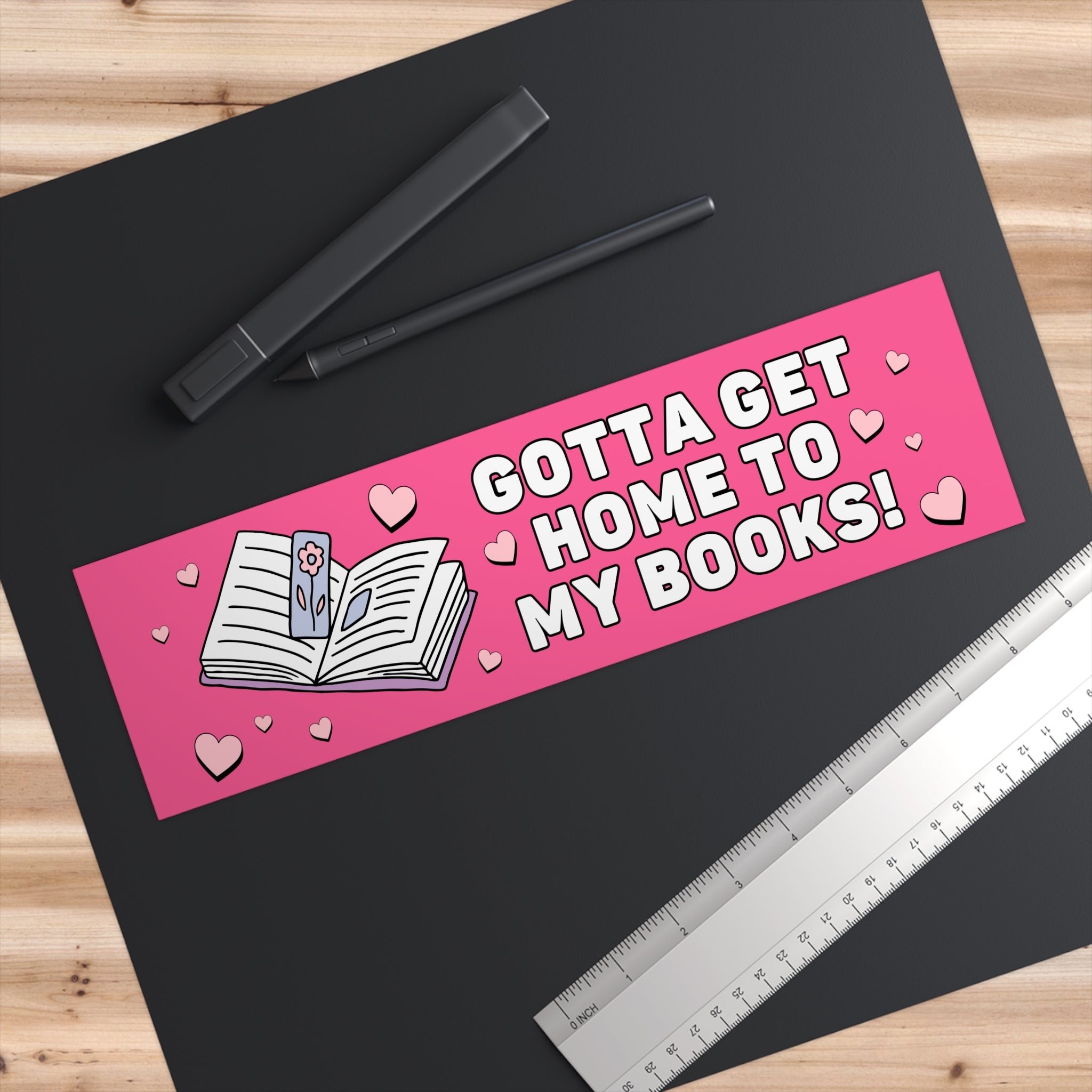 Funny Bookish Bumper Sticker for Romance Reader: Gotta Get Home To My Books! - Opal and June