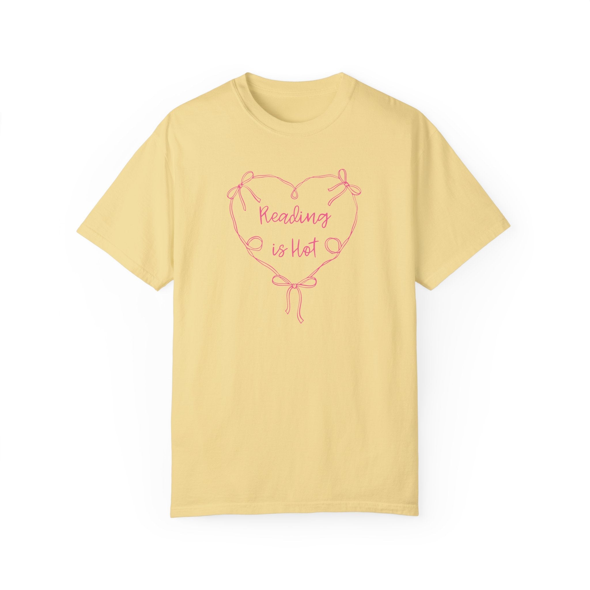Funny Bookworm Shirt for Librarian, Romance Reader: Reading is Hot, Funny Saying T-Shirt, Book Lover Gift Idea, Bookish Y2K Aesthetic Heart - Opal and June