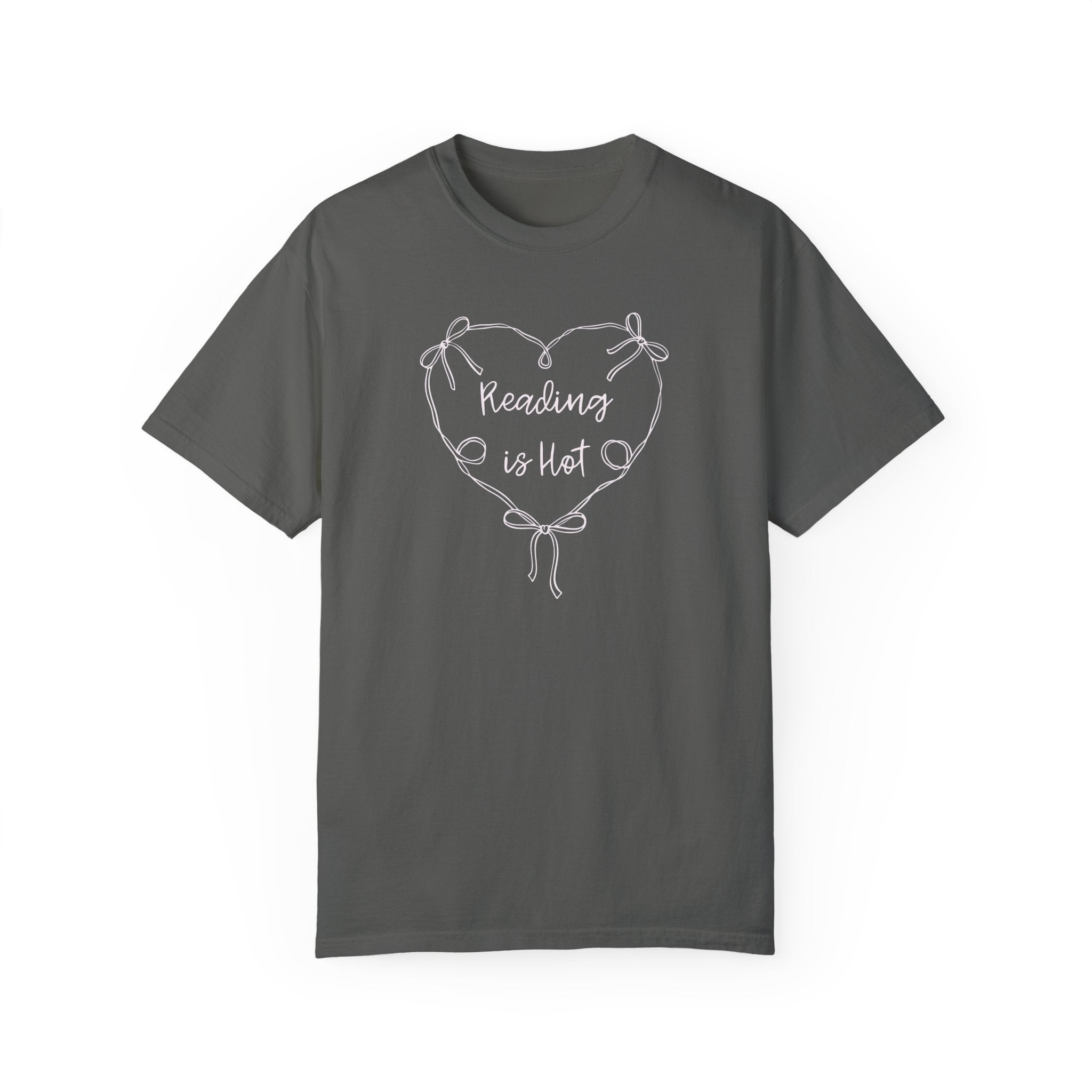 Funny Bookworm Shirt for Librarian, Romance Reader: Reading is Hot, Funny Saying T-Shirt, Book Lover Gift Idea, Bookish Y2K Aesthetic Heart - Opal and June