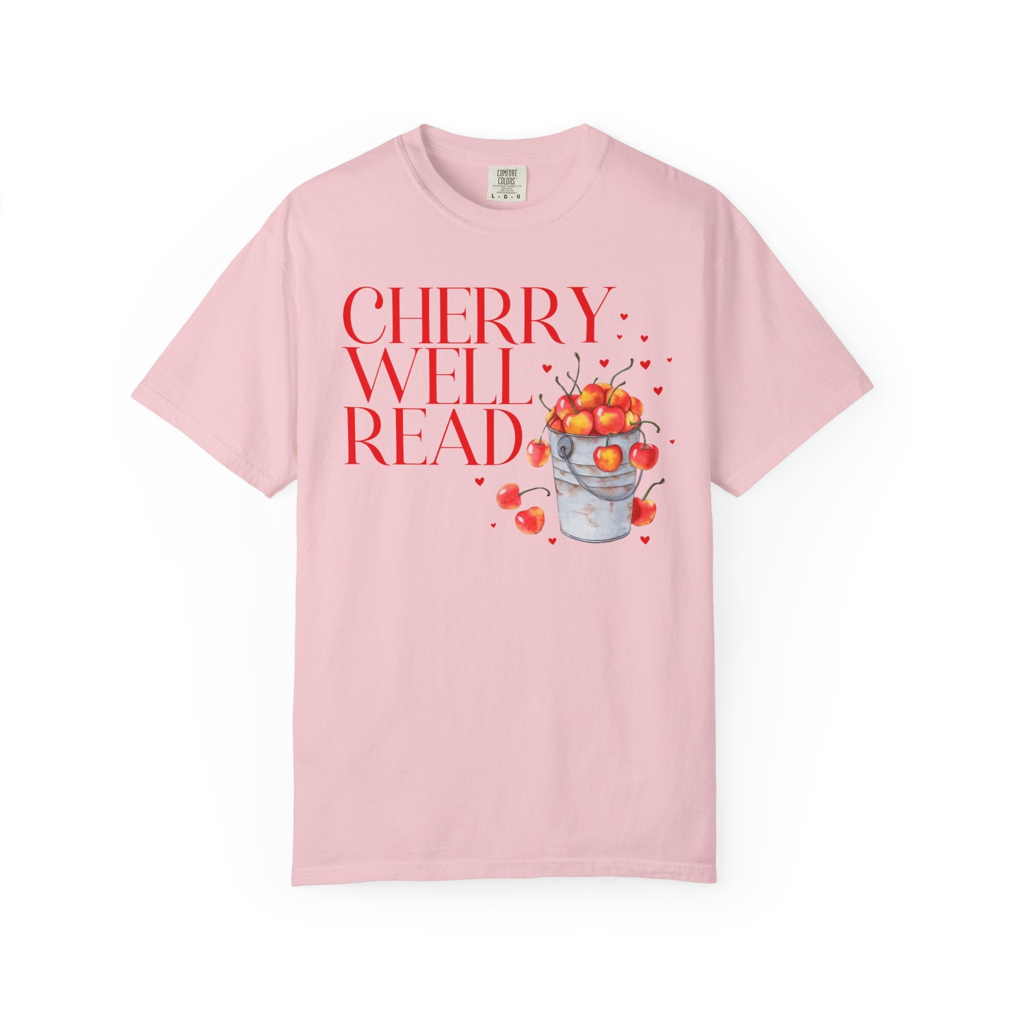 Funny Bookworm Tee Shirt for Romance Reader Who Loves Cherries, Cute Fruit Lover Librarian Tee Shirt for Friend Who Loves Mystery Novels - Opal and June