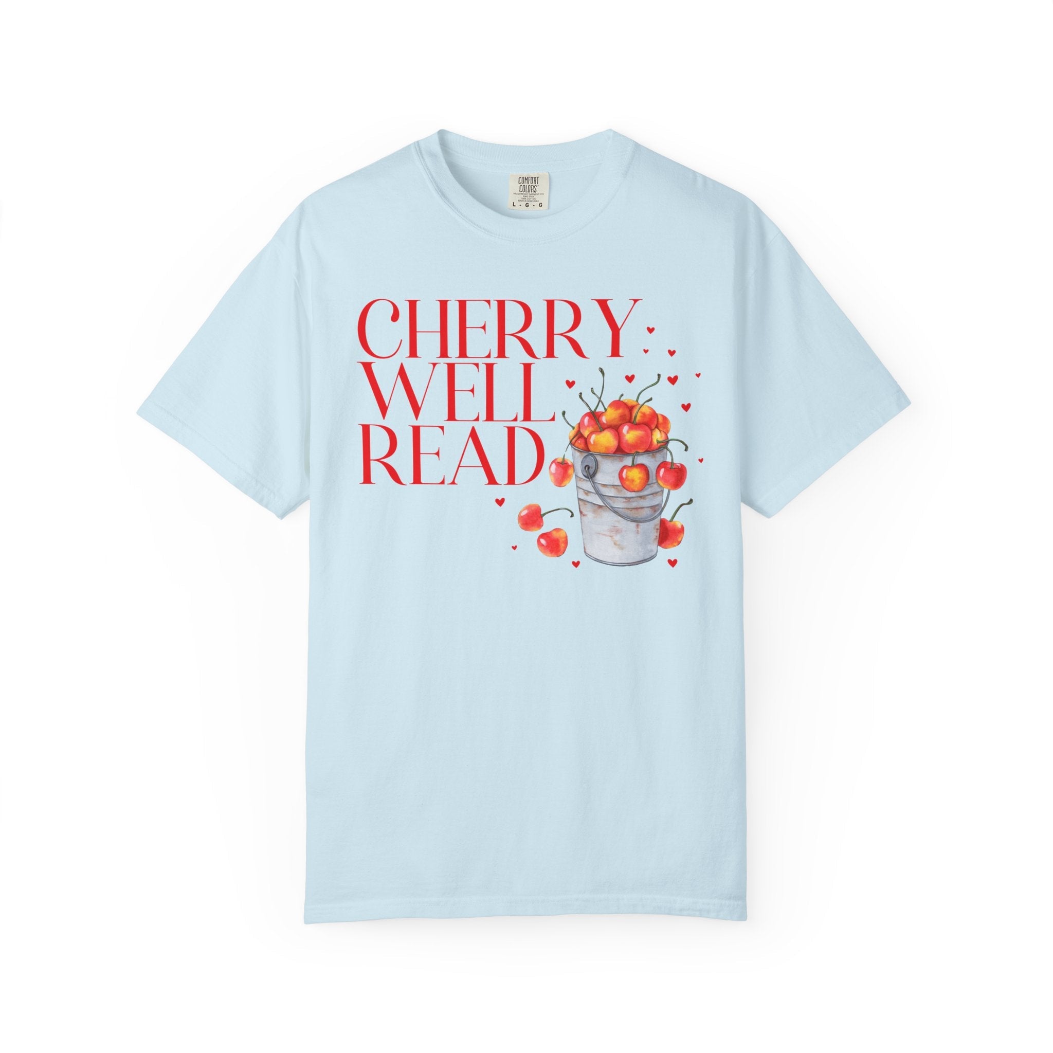 Funny Bookworm Tee Shirt for Romance Reader Who Loves Cherries, Cute Fruit Lover Librarian Tee Shirt for Friend Who Loves Mystery Novels - Opal and June