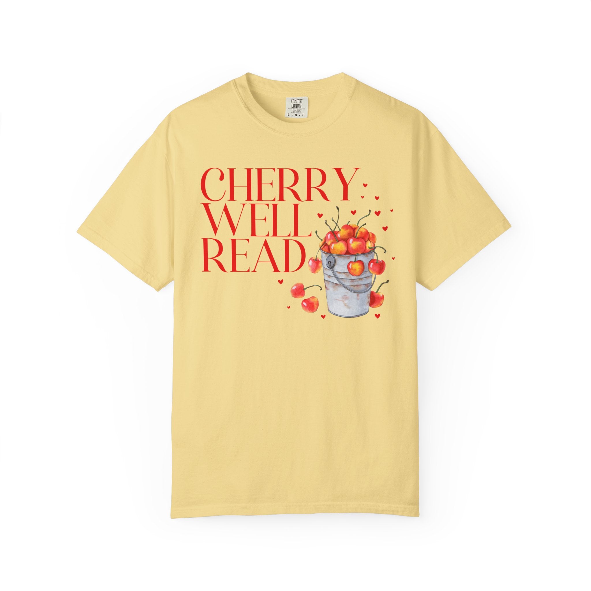 Funny Bookworm Tee Shirt for Romance Reader Who Loves Cherries, Cute Fruit Lover Librarian Tee Shirt for Friend Who Loves Mystery Novels - Opal and June