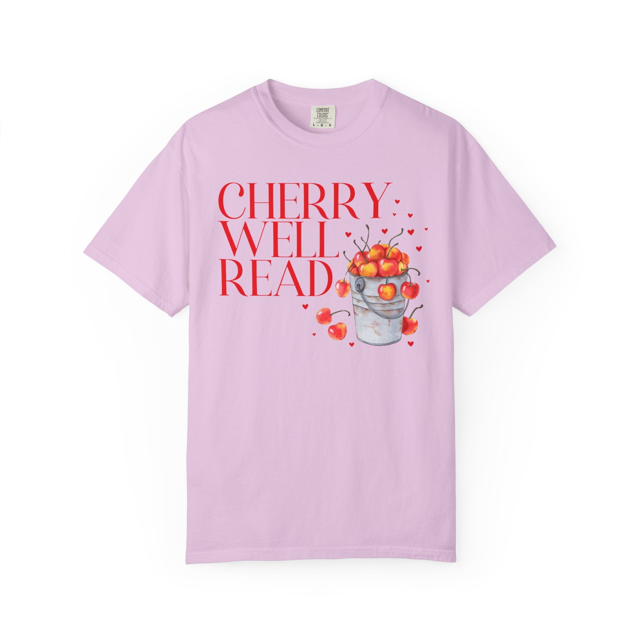 Funny Bookworm Tee Shirt for Romance Reader Who Loves Cherries, Cute Fruit Lover Librarian Tee Shirt for Friend Who Loves Mystery Novels - Opal and June