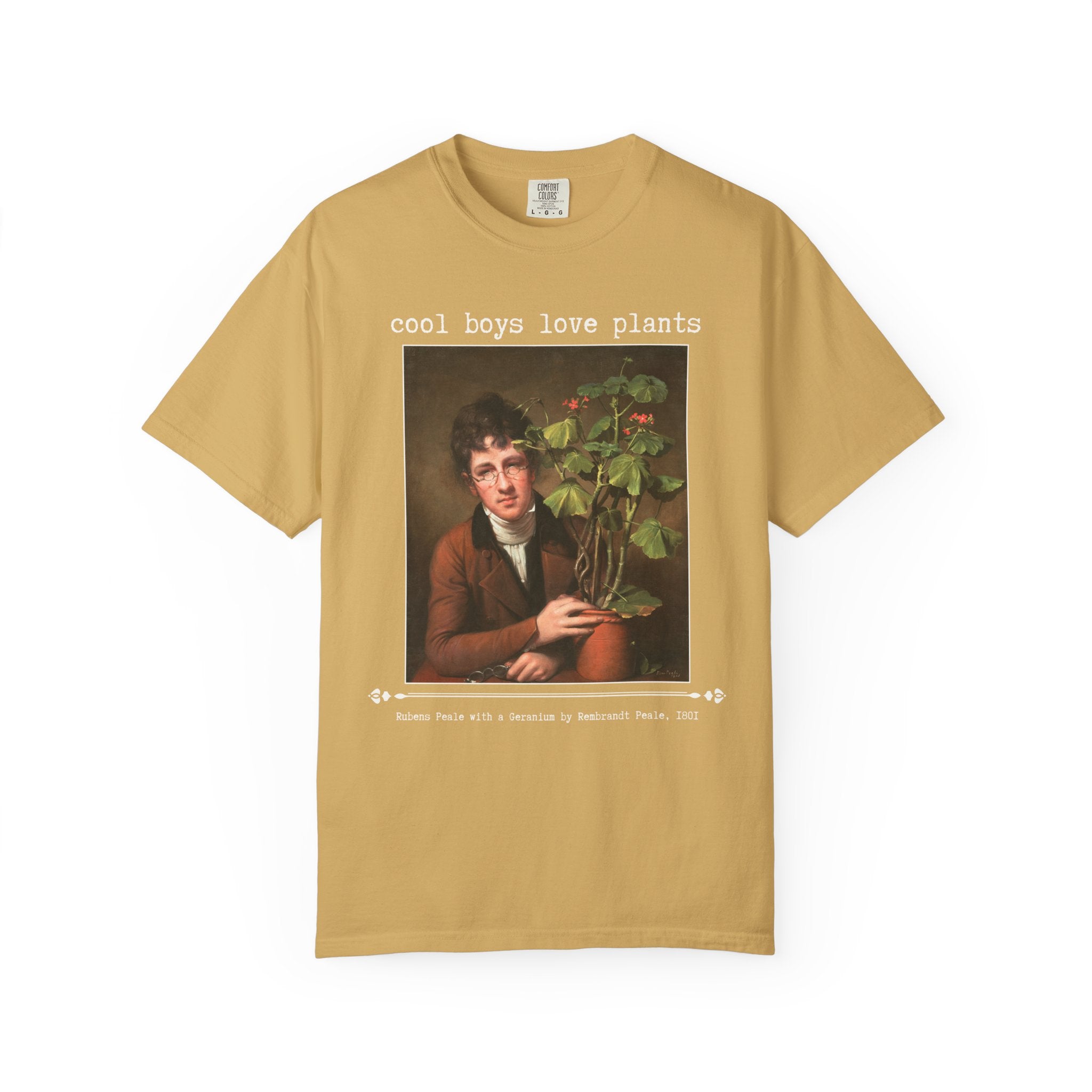 Funny Botanist Gift for Scientist Who Loves Plants: Cool Boys Love Plants, Silly Art History Shirt for Husband, Painting by Rembrandt Peale - Opal and June