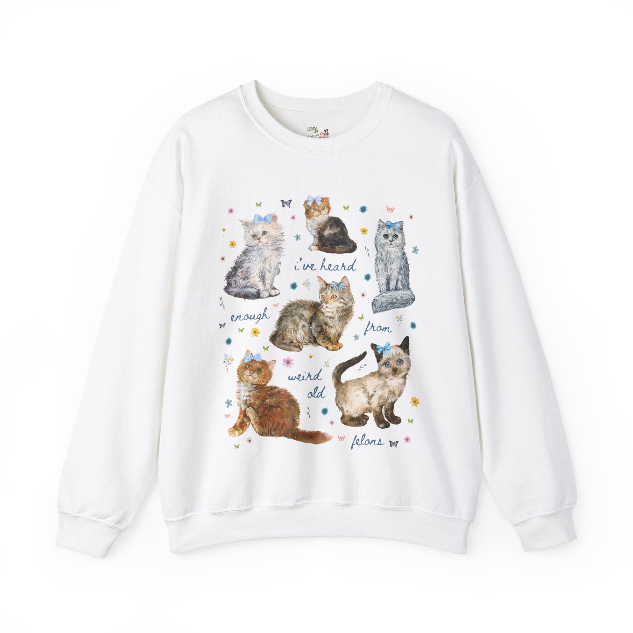 Funny Childless Cat Lady Sweatshirt for Democratic Socialist or Leftist, Adorable Y2K Aesthetic Political Crewneck for Cat Mom or Cat Parent - Opal and June