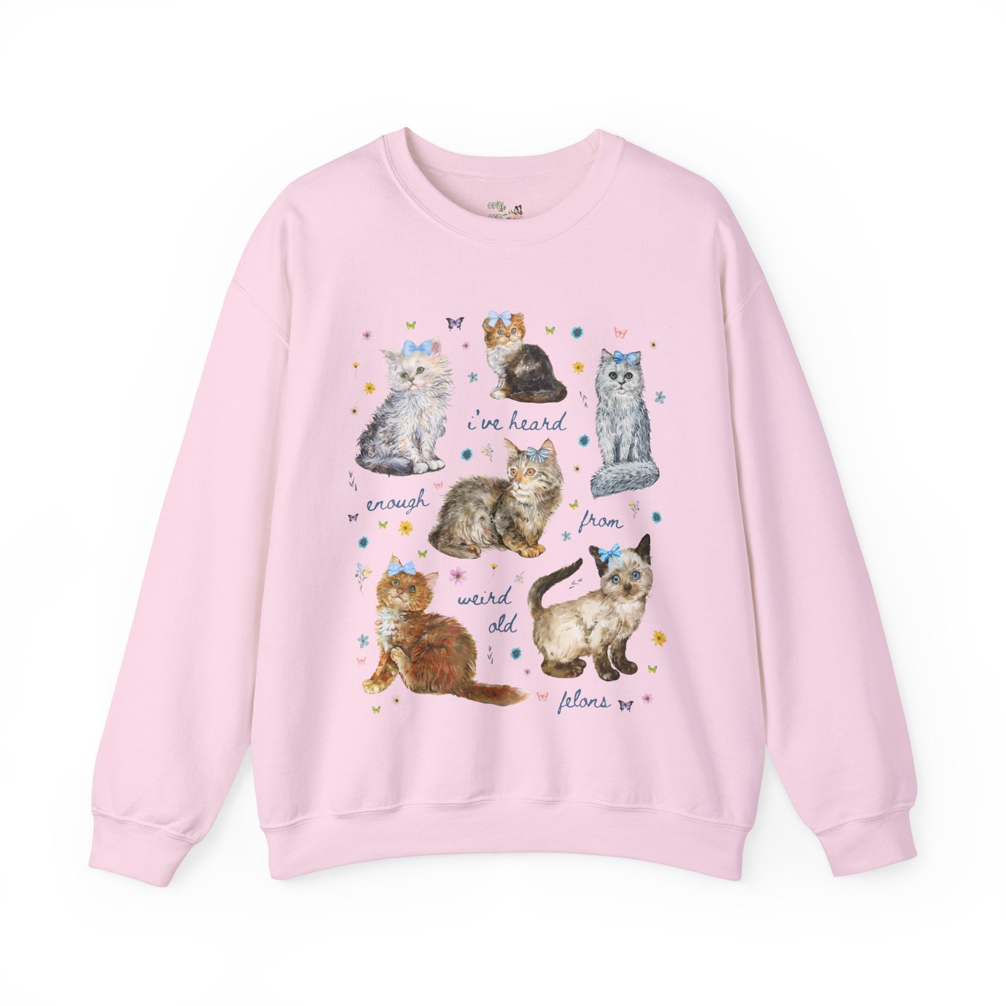 Funny Childless Cat Lady Sweatshirt for Democratic Socialist or Leftist, Adorable Y2K Aesthetic Political Crewneck for Cat Mom or Cat Parent - Opal and June