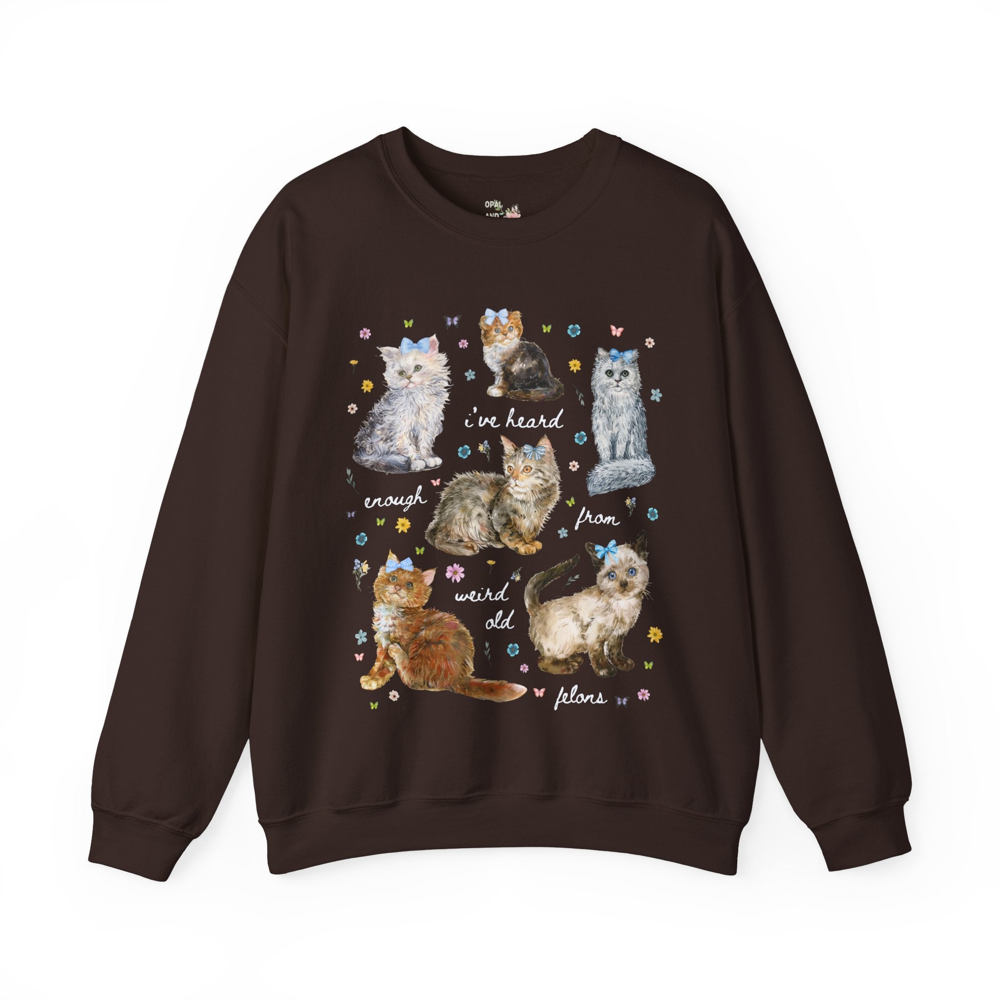 Funny Childless Cat Lady Sweatshirt for Democratic Socialist or Leftist, Adorable Y2K Aesthetic Political Crewneck for Cat Mom or Cat Parent - Opal and June