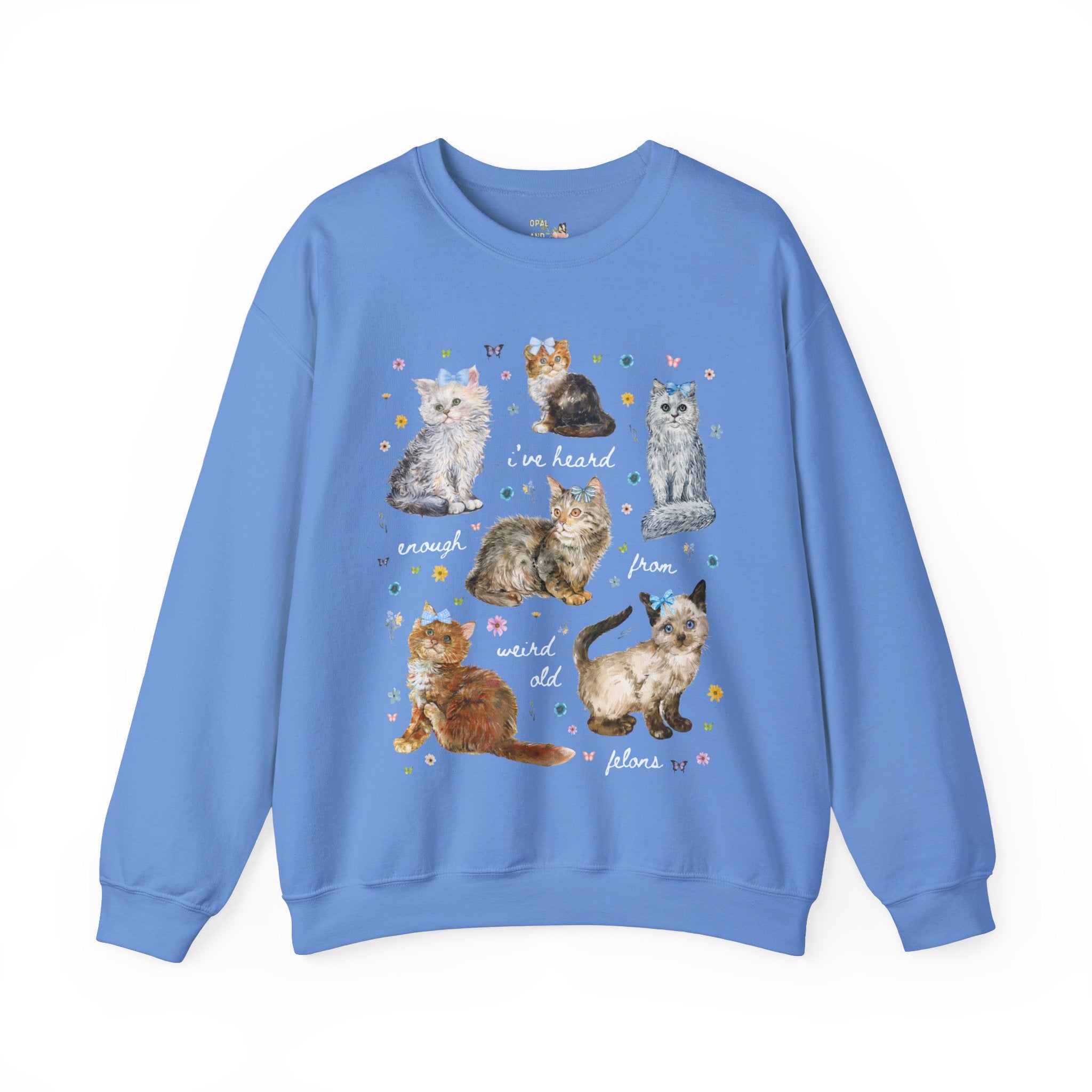 Funny Childless Cat Lady Sweatshirt for Democratic Socialist or Leftist, Adorable Y2K Aesthetic Political Crewneck for Cat Mom or Cat Parent - Opal and June