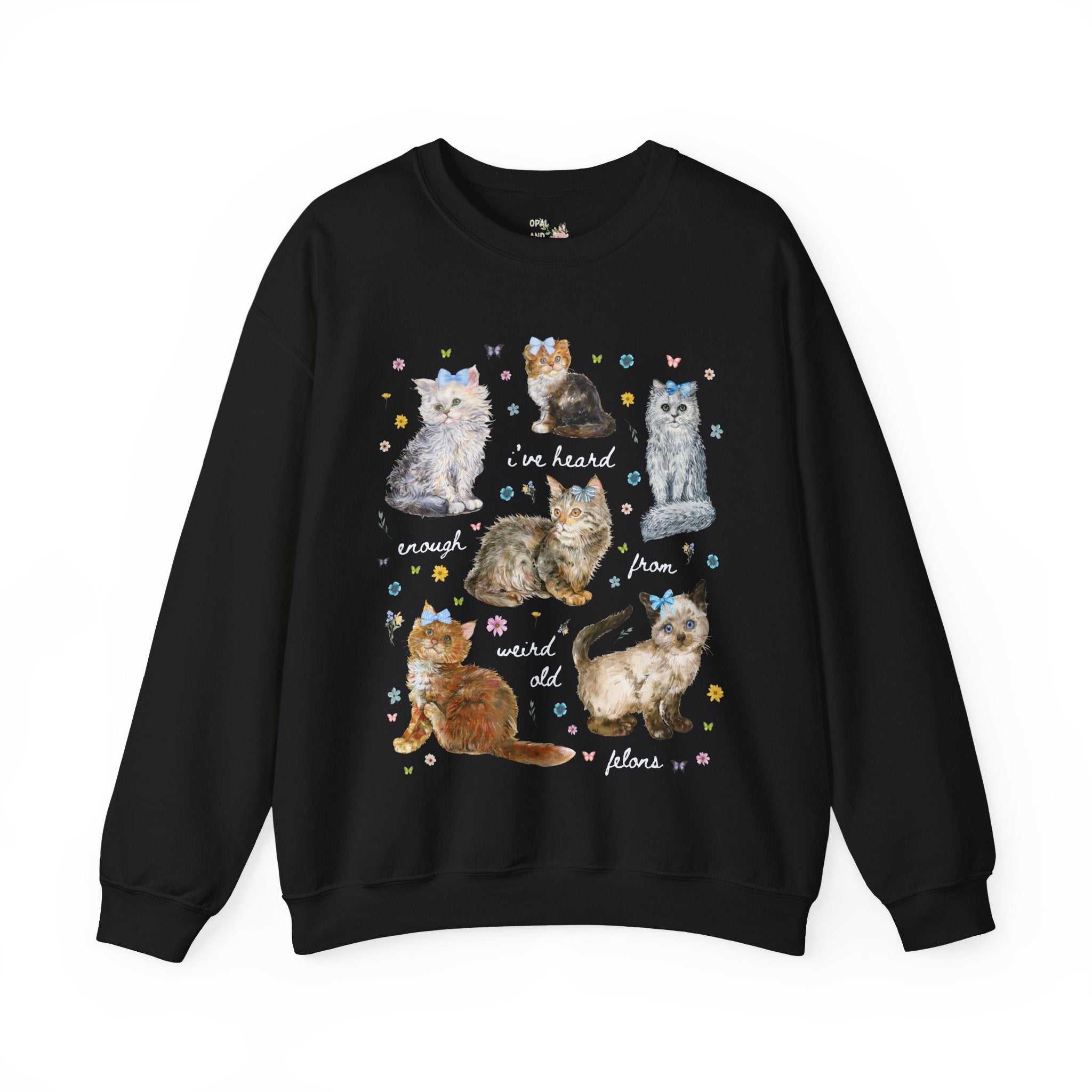 Funny Childless Cat Lady Sweatshirt for Democratic Socialist or Leftist, Adorable Y2K Aesthetic Political Crewneck for Cat Mom or Cat Parent - Opal and June