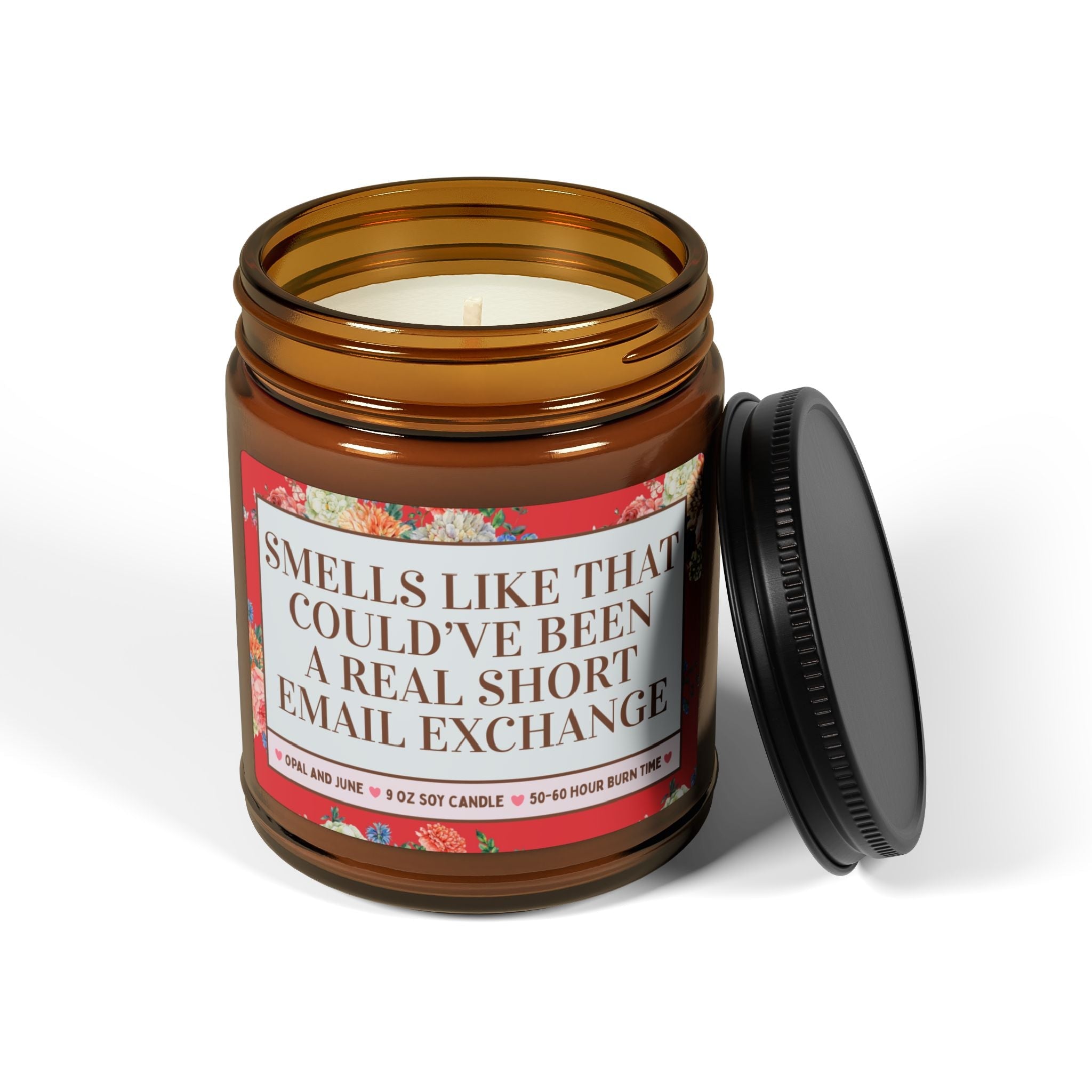 Funny Co - Worker Gift for Friend in the Office: Smells Like That Could've Been a Real Short Email Exchange, 9 Oz Soy Candle - Opal and June