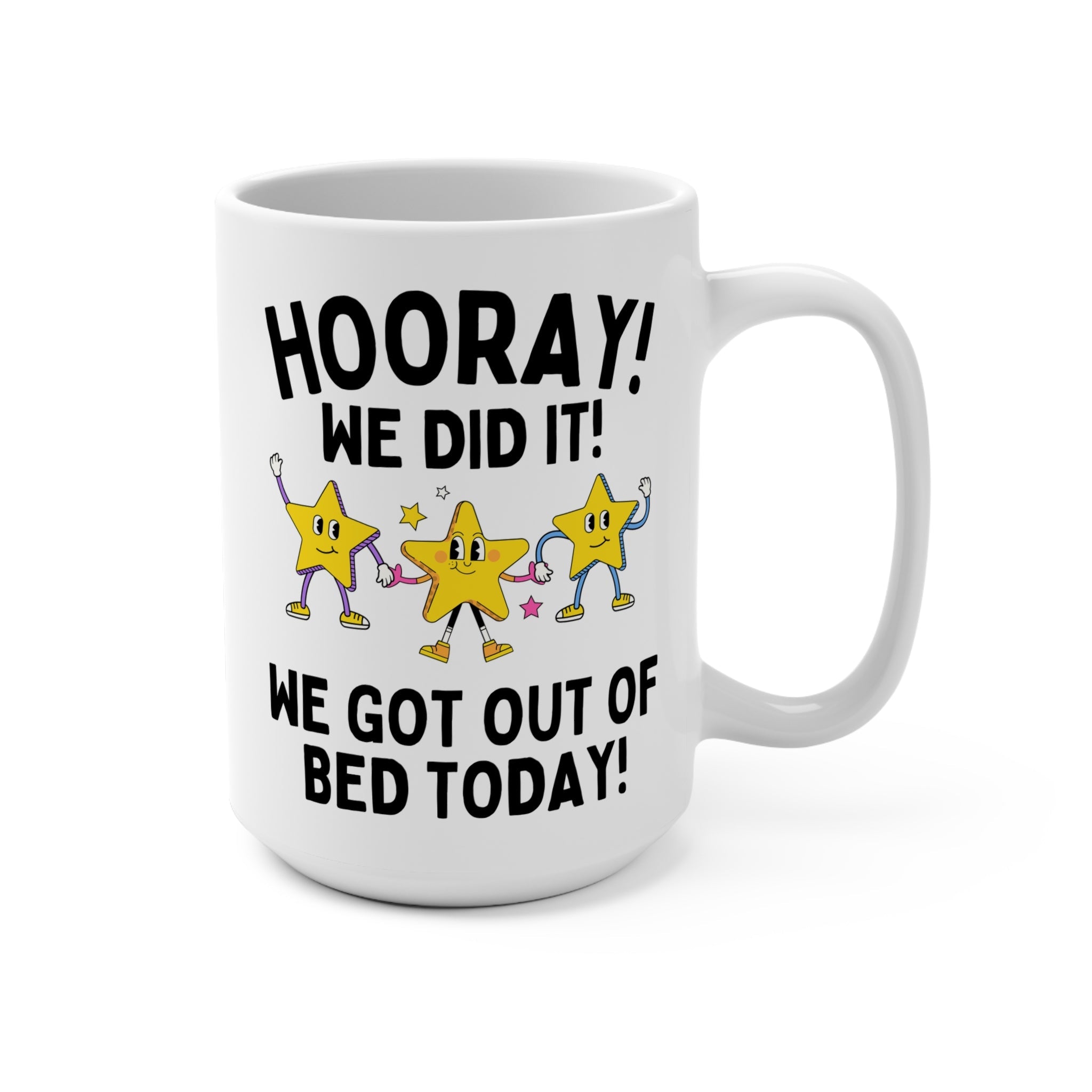 Funny Coffee Mug for History Professor or Engineer Who Loves Sleep, Silly Tired Mama 15 Oz Coffee Mug with Stars, Cute Y2k Aesthetic Mug - Opal and June