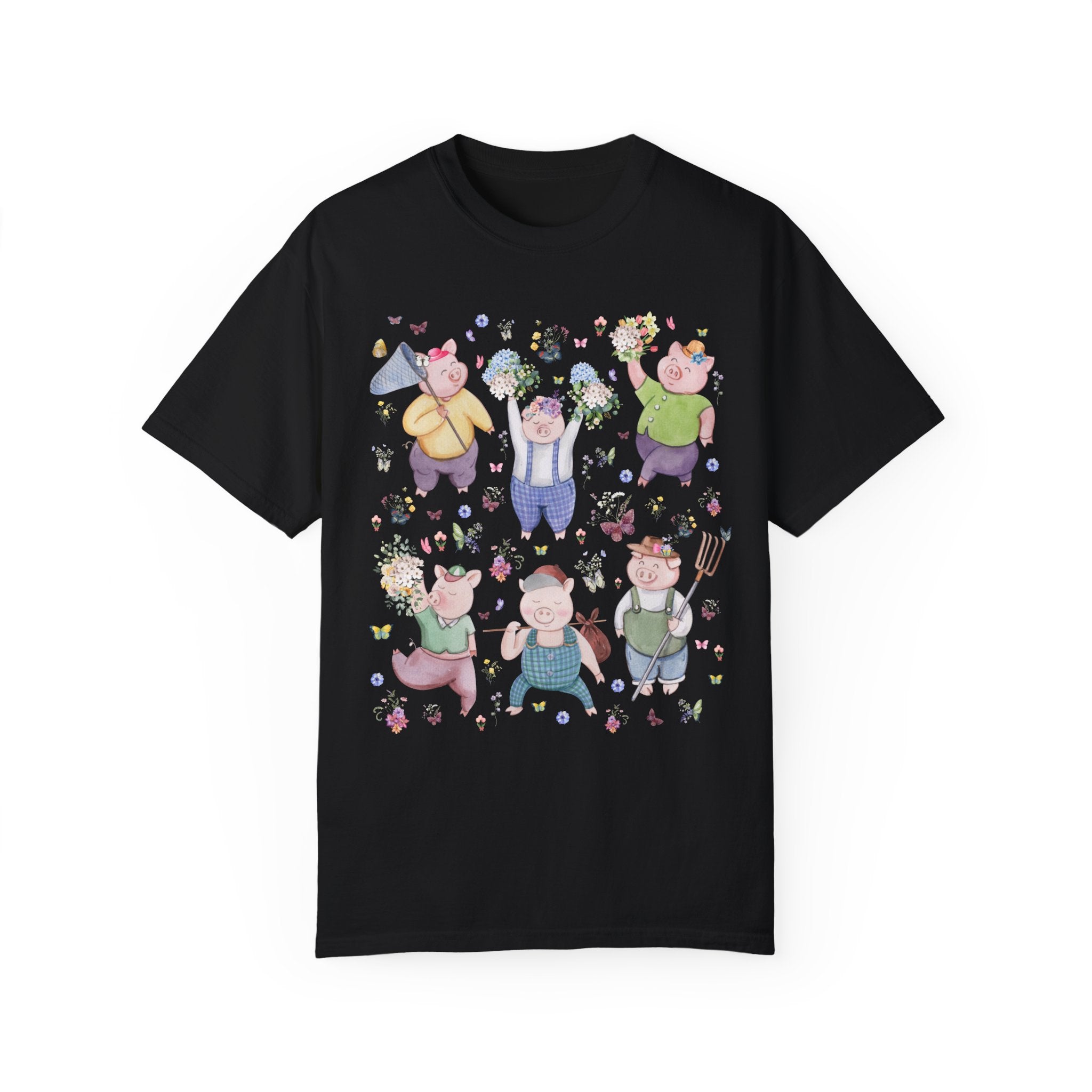 Funny Cottagecore Pig Tee Shirt - Opal and June