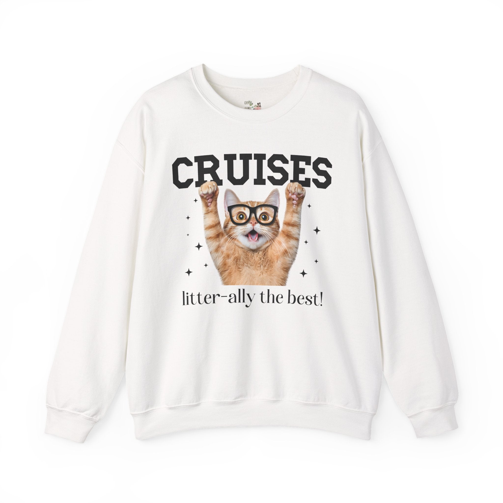 Funny Cruse Lover Sweatshirt for Cat Lover, Cat Mom or Cat Dad Shirt, Matching Cruise Shirt with Friends, Silly Drunk Bachelorette Cat Shirt - Opal and June