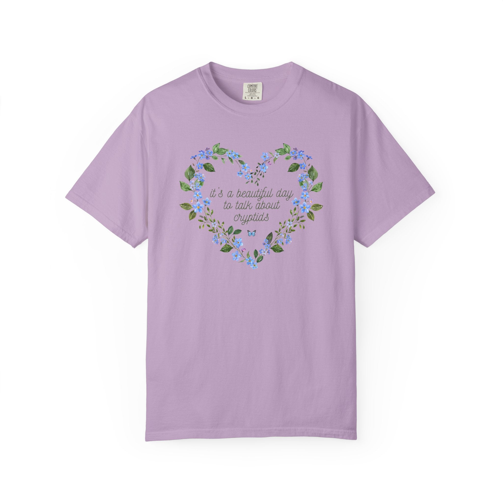 Funny Cryptid Mythical Creature Tee Shirt with Flowers, Famous American Folklore Spooky Creatures, Funny Saying Sasquatch Mythology Tee - Opal and June