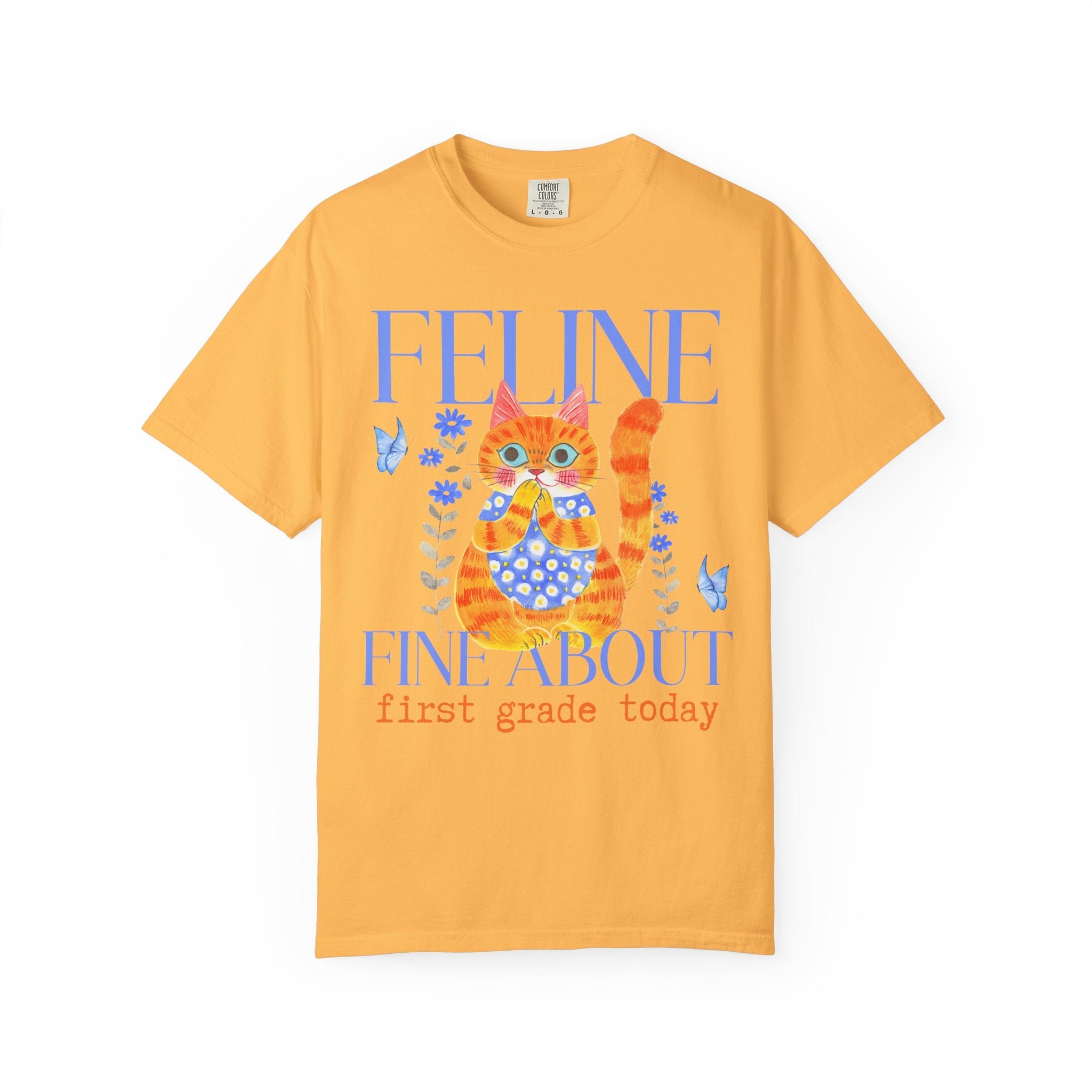 Funny First Grade Teacher Tee Shirt for Teacher Who Loves Cats, Cute First Grade Crew or 1st Grade Team Tee for Back to School, Animal Lover - Opal and June