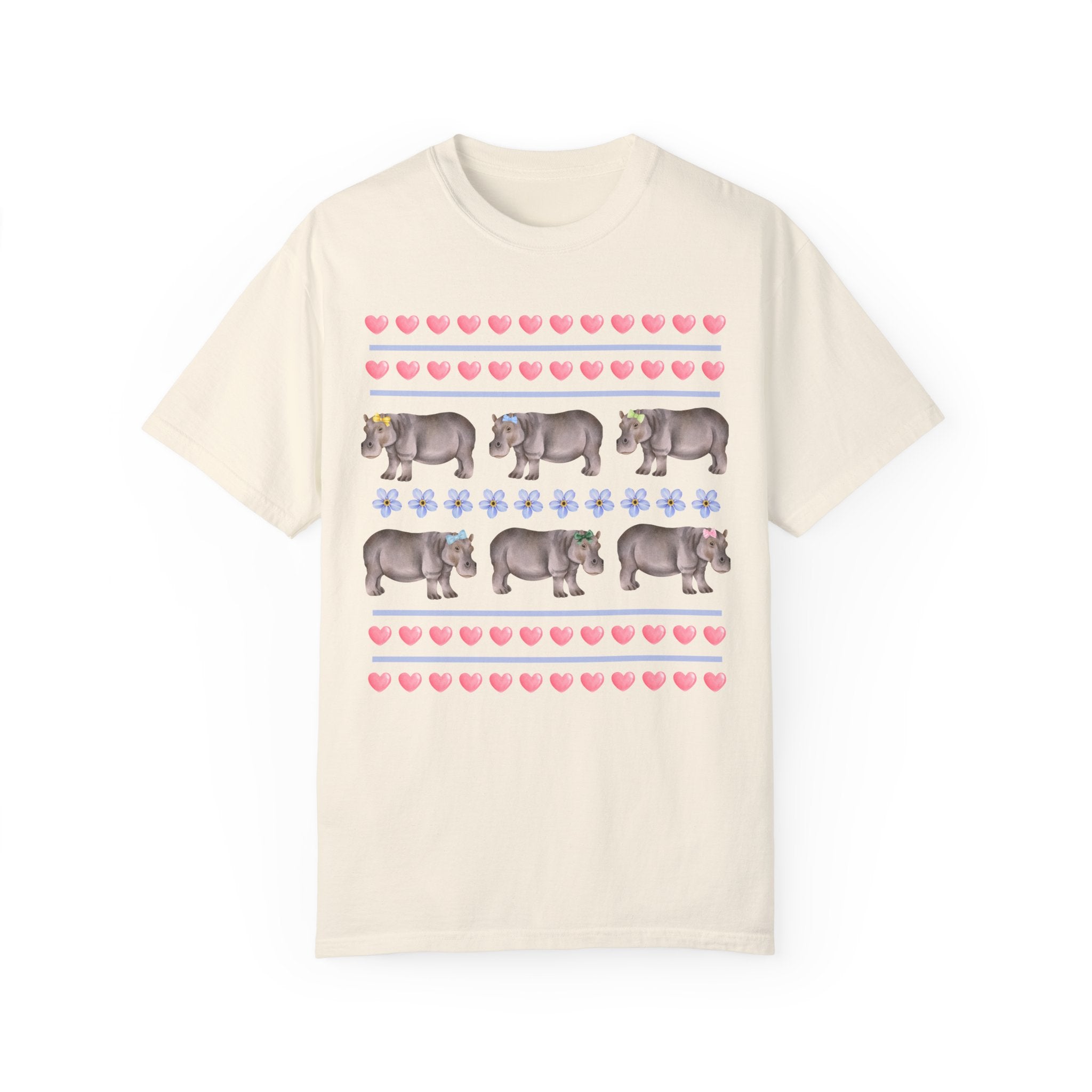 Funny Floral Hippo T-Shirt - Opal and June