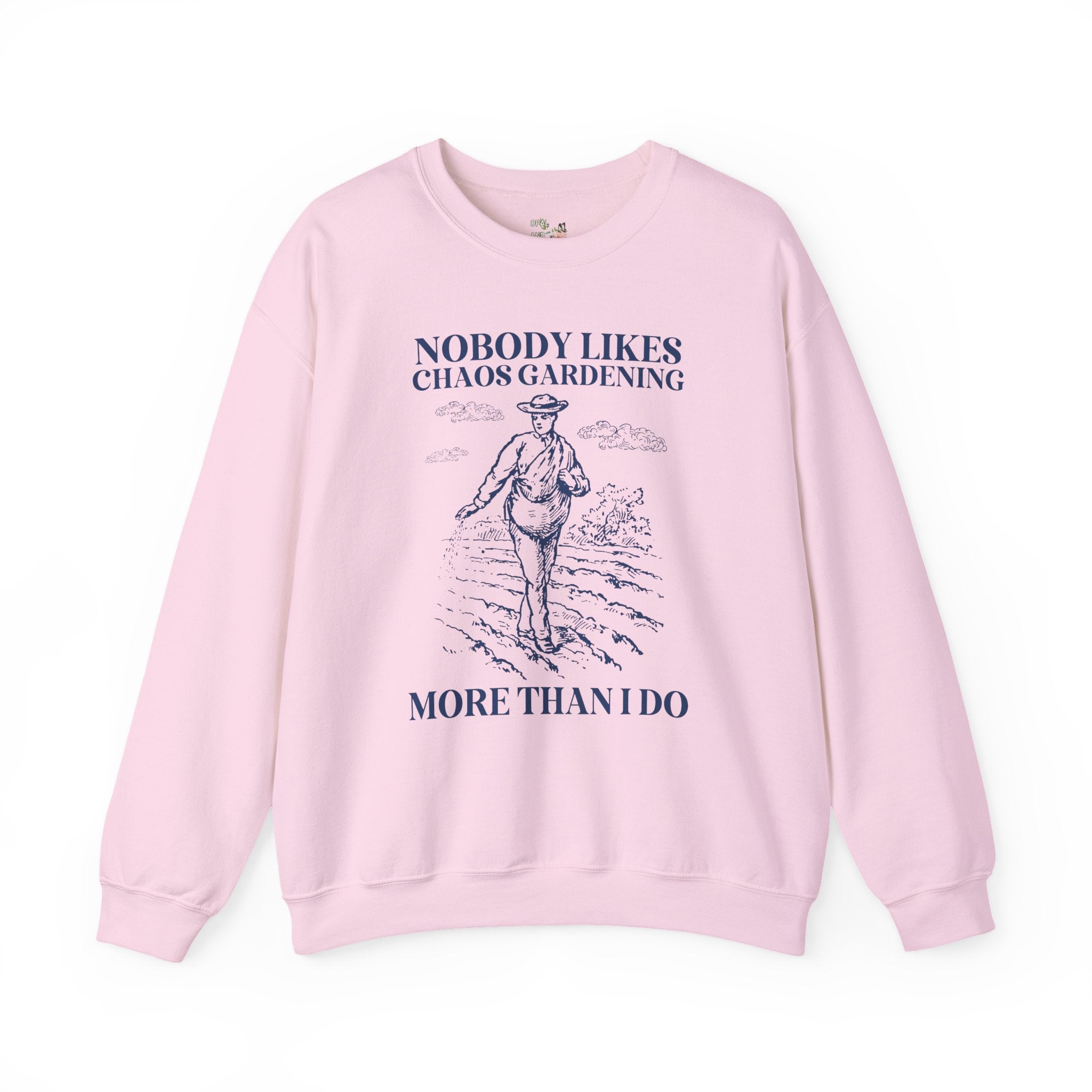 Funny Gardening Sweatshirt for Gardener Who Loves Chaos Gardening, Vintage Lithograph Aesthetic Shirt for Flower Farmer Growing Wildflowers - Opal and June