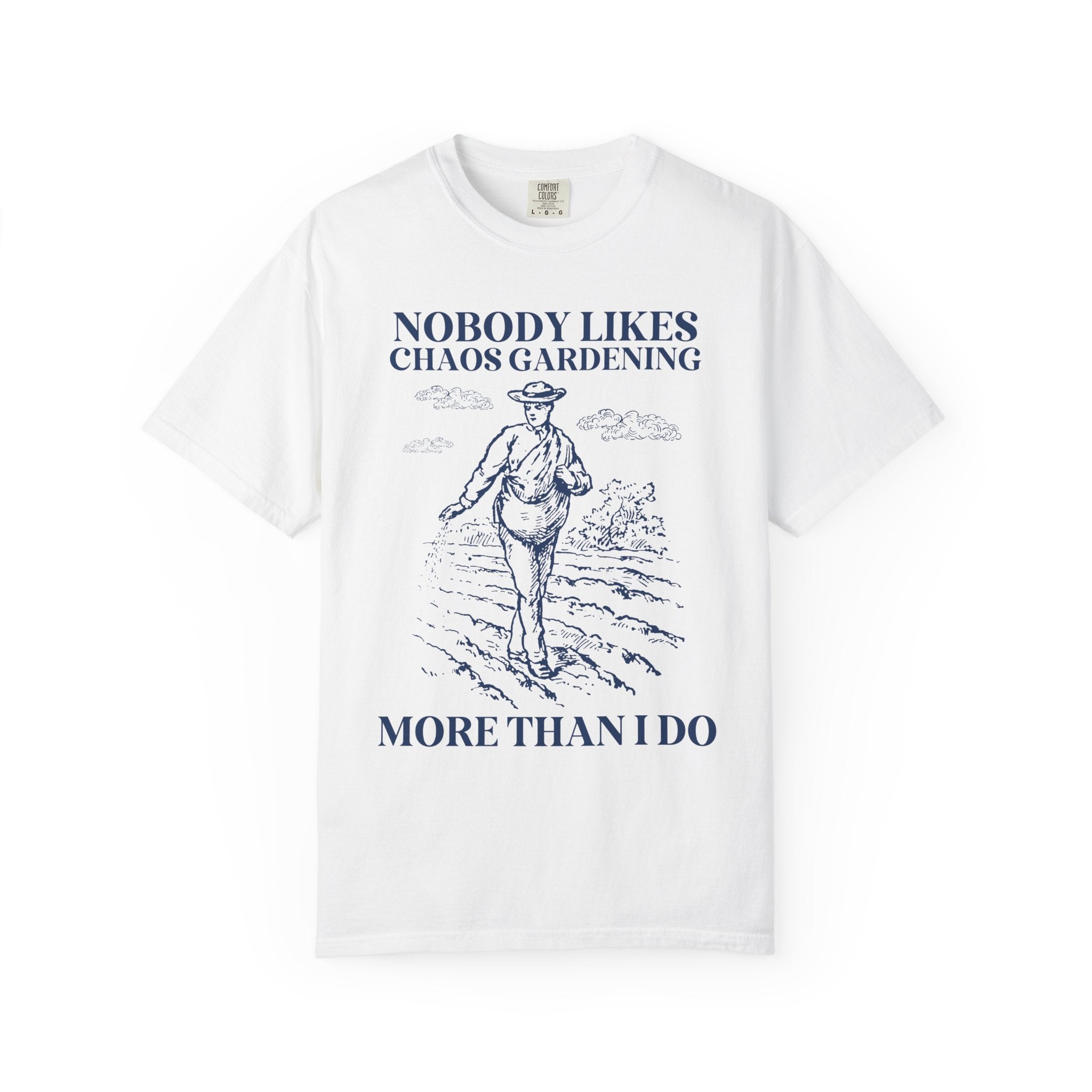 Funny Gardening Tee Shirt for Gardener Who Loves Chaos Gardening, Vintage Lithograph Aesthetic T-Shirt for Flower Farmer Growing Wildflowers - Opal and June