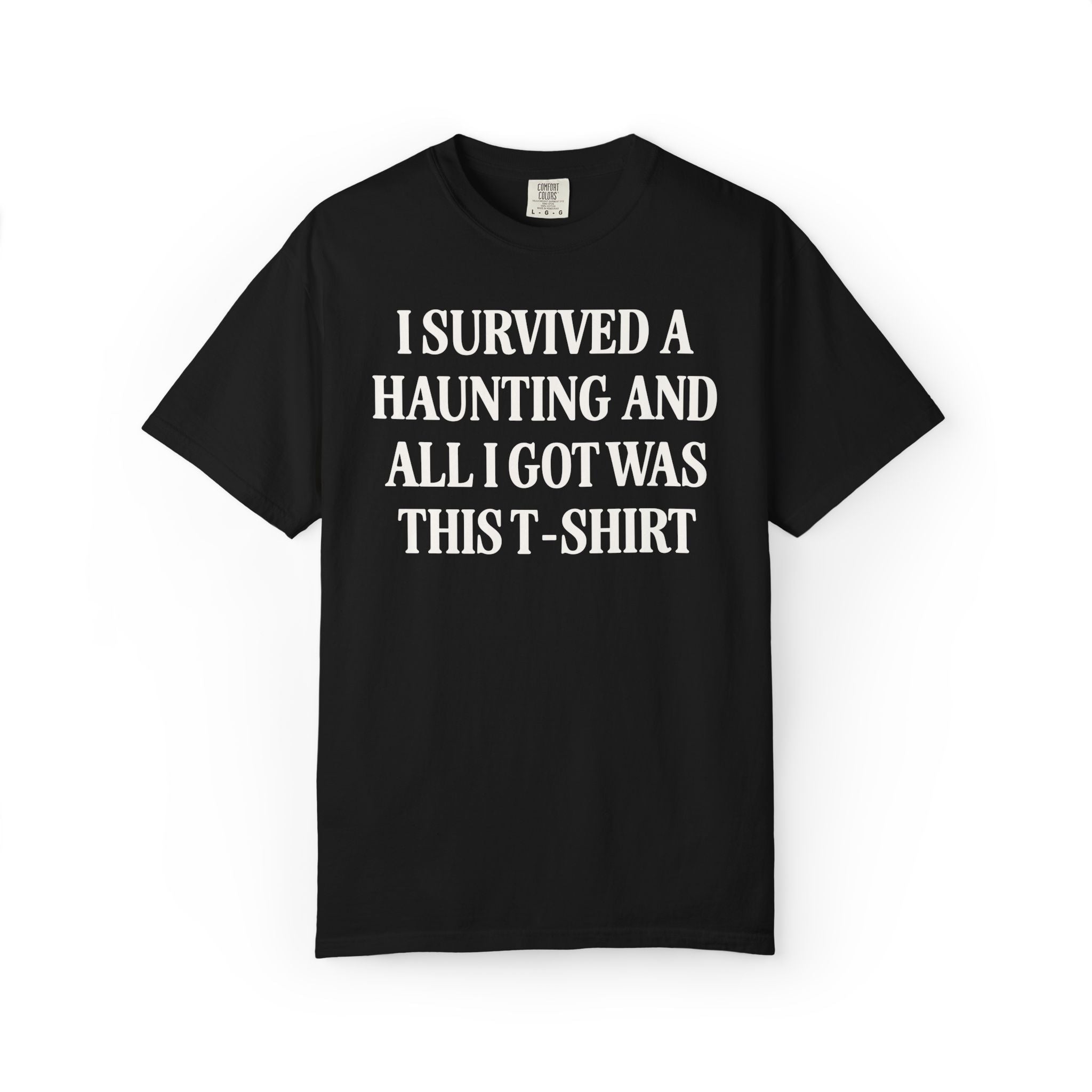 Funny Halloween Tee Shirt for Unhinged Friend Who Loves Spooky Ghosts or Ghost Tours: I Survived a Haunting and All I Got Was This T-Shirt - Opal and June