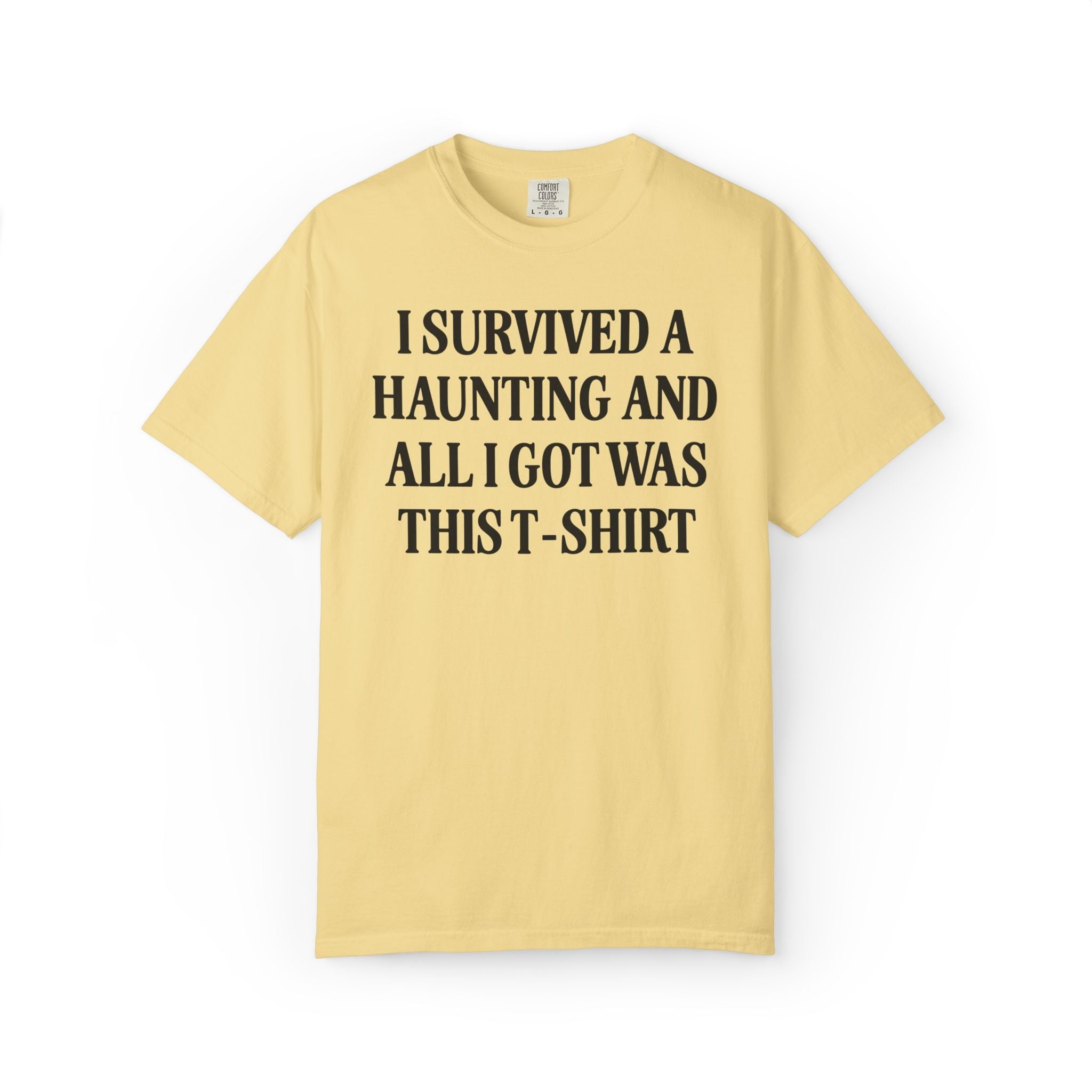 Funny Halloween Tee Shirt for Unhinged Friend Who Loves Spooky Ghosts or Ghost Tours: I Survived a Haunting and All I Got Was This T-Shirt - Opal and June
