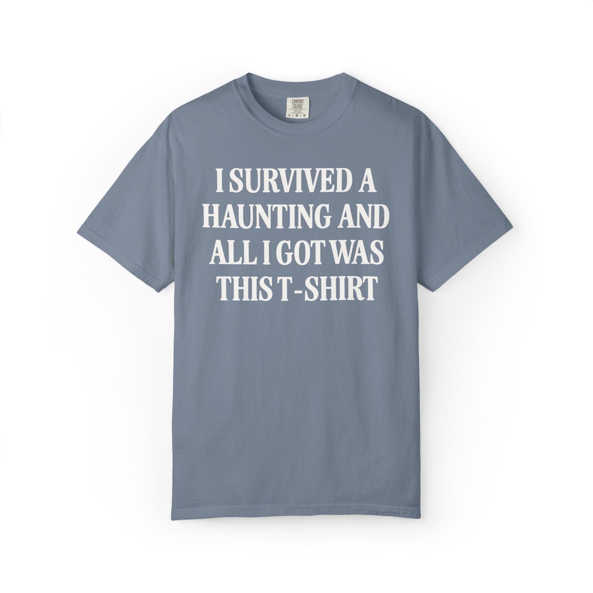 Funny Halloween Tee Shirt for Unhinged Friend Who Loves Spooky Ghosts or Ghost Tours: I Survived a Haunting and All I Got Was This T-Shirt - Opal and June