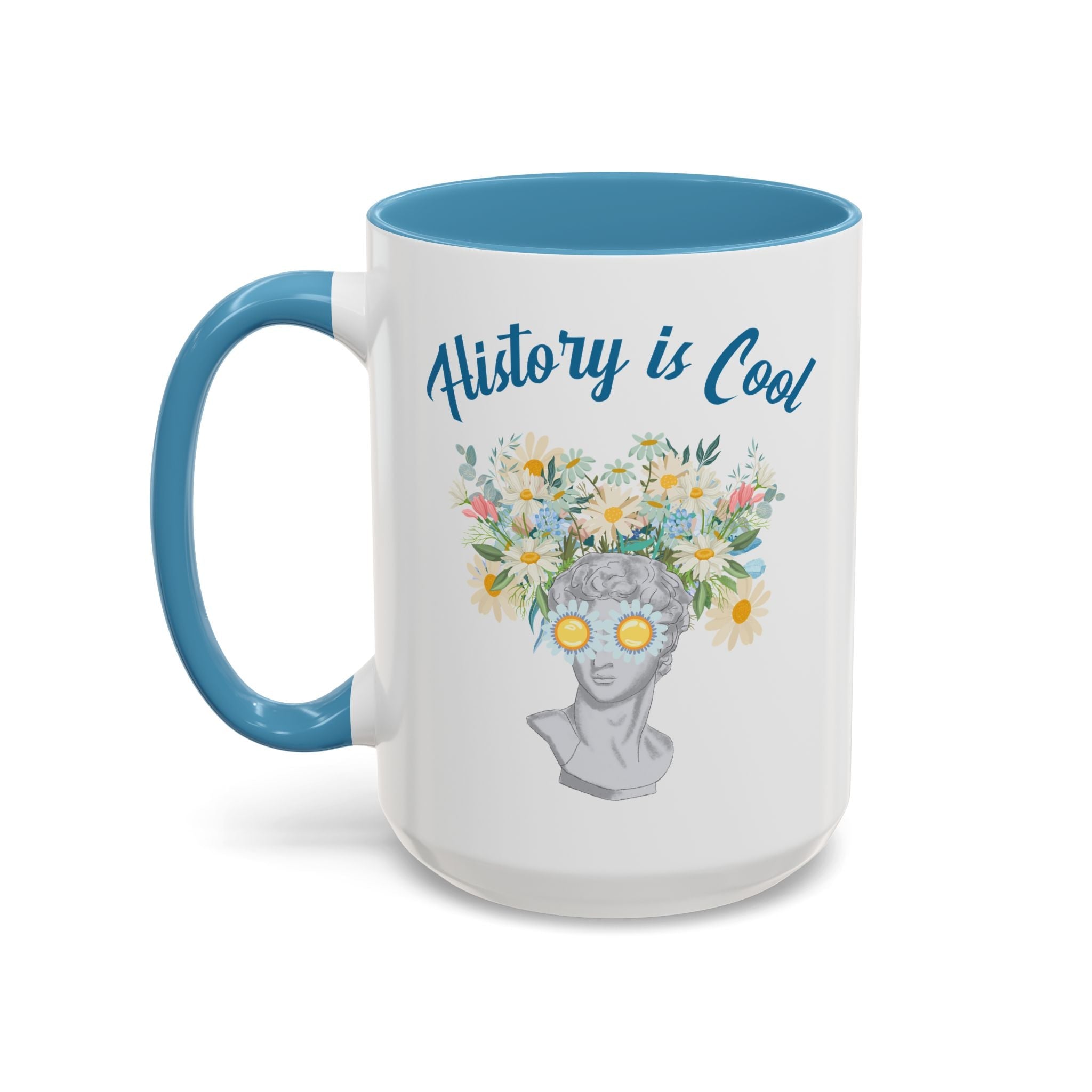 Funny History Coffee Mug for History Teacher: History is Cool, Social Studies Gift,History Professor Teacher Appreciation Gift, Floral Whimsigoth Mug - Opal and June