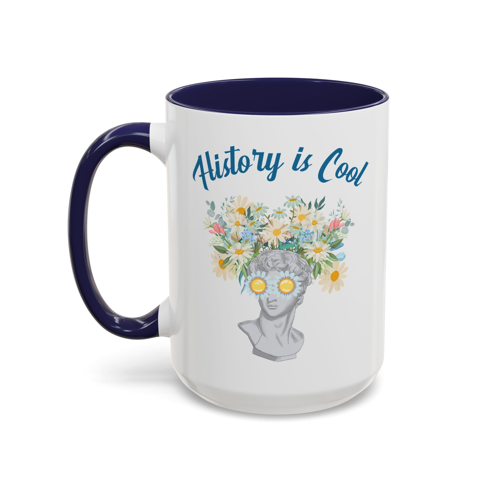 Funny History Coffee Mug for History Teacher: History is Cool, Social Studies Gift,History Professor Teacher Appreciation Gift, Floral Whimsigoth Mug - Opal and June