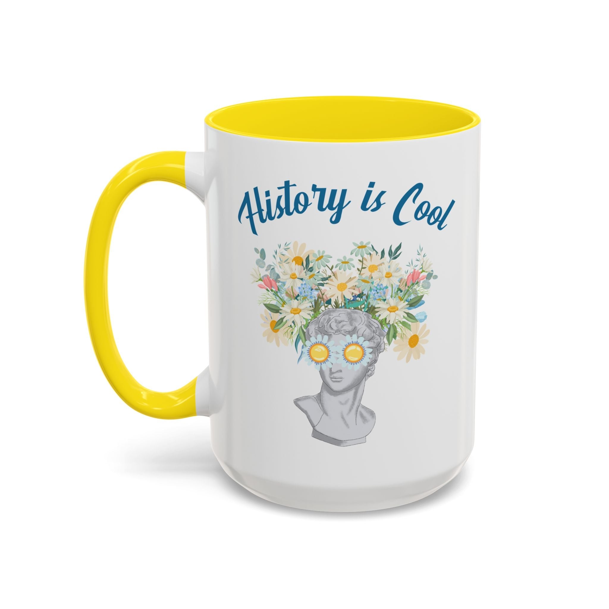 Funny History Coffee Mug for History Teacher: History is Cool, Social Studies Gift,History Professor Teacher Appreciation Gift, Floral Whimsigoth Mug - Opal and June