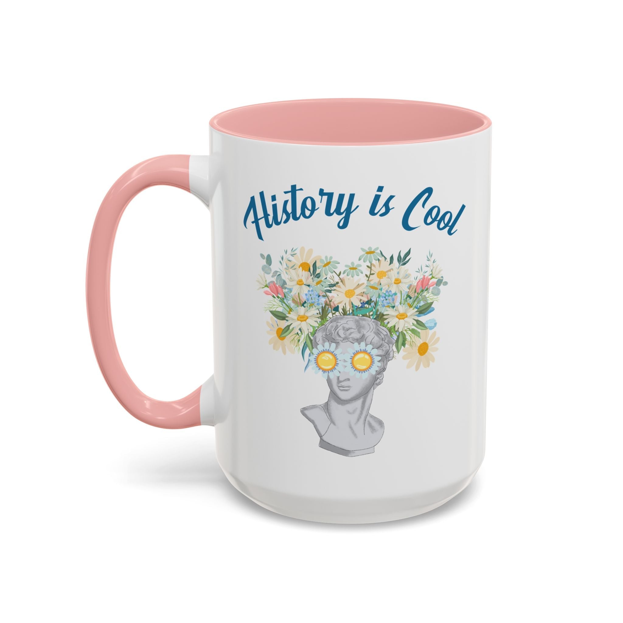 Funny History Coffee Mug for History Teacher: History is Cool, Social Studies Gift,History Professor Teacher Appreciation Gift, Floral Whimsigoth Mug - Opal and June