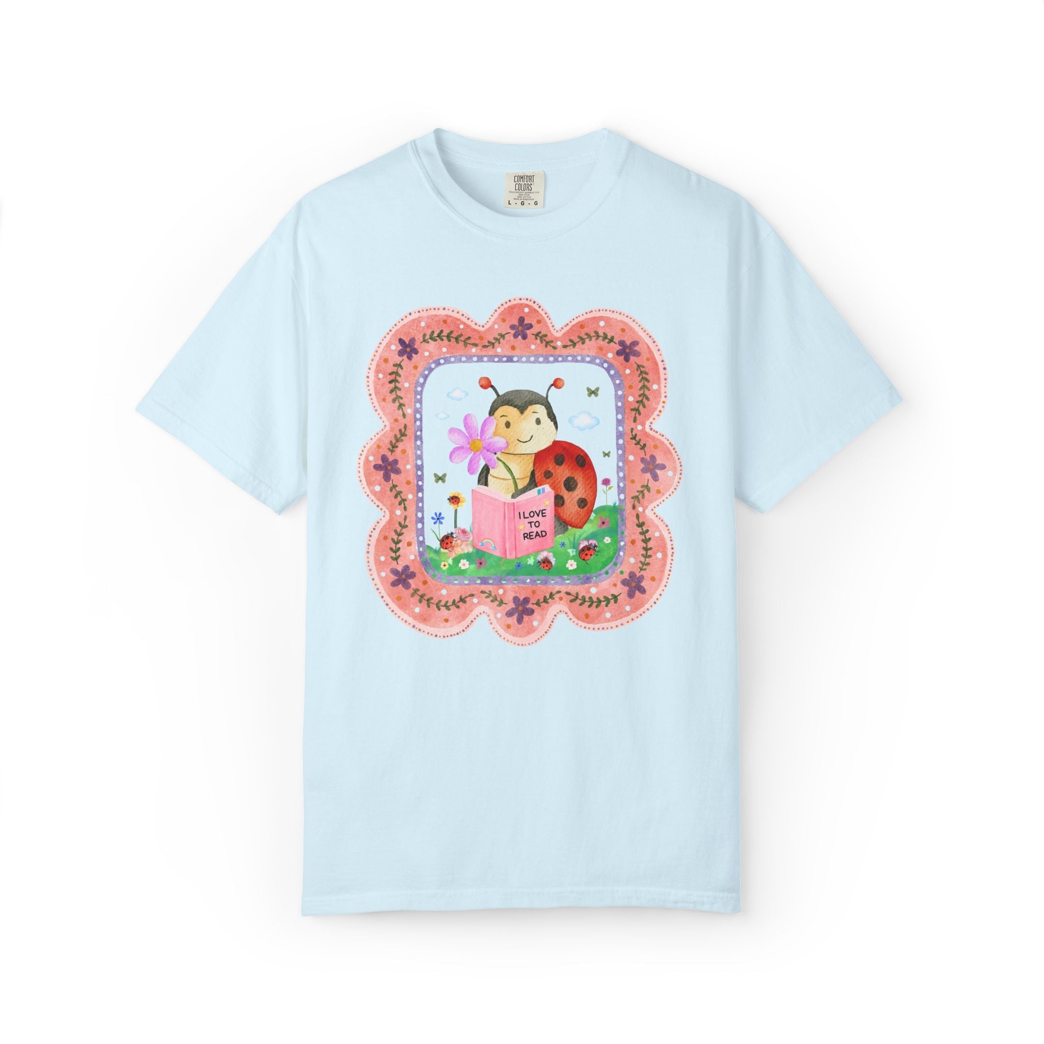 Funny Ladybug Insect Lover Tee Shirt for Bookworm or School Librarian Who Loves Reading: I Love to Read Silly Entomologist Bookish T-Shirt - Opal and June