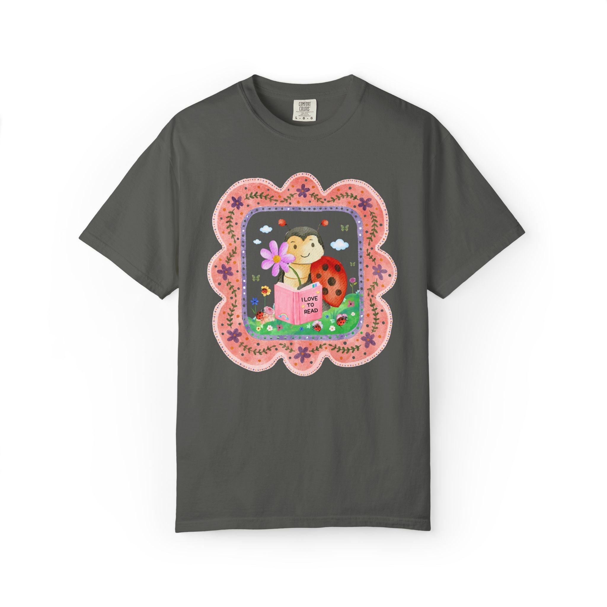 Funny Ladybug Insect Lover Tee Shirt for Bookworm or School Librarian Who Loves Reading: I Love to Read Silly Entomologist Bookish T-Shirt - Opal and June
