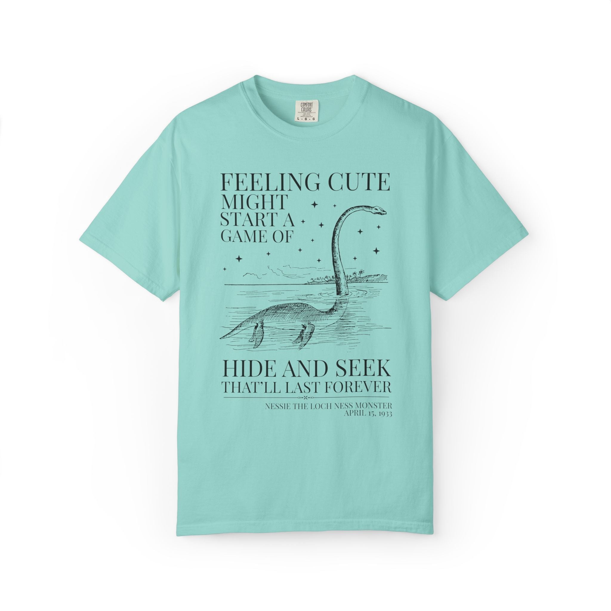 Funny Loch Ness Monster History Lover T-Shirt: Early 1900s Scottish History Buff Gift, Cute Historical Mysteries Tee with Stars - Opal and June