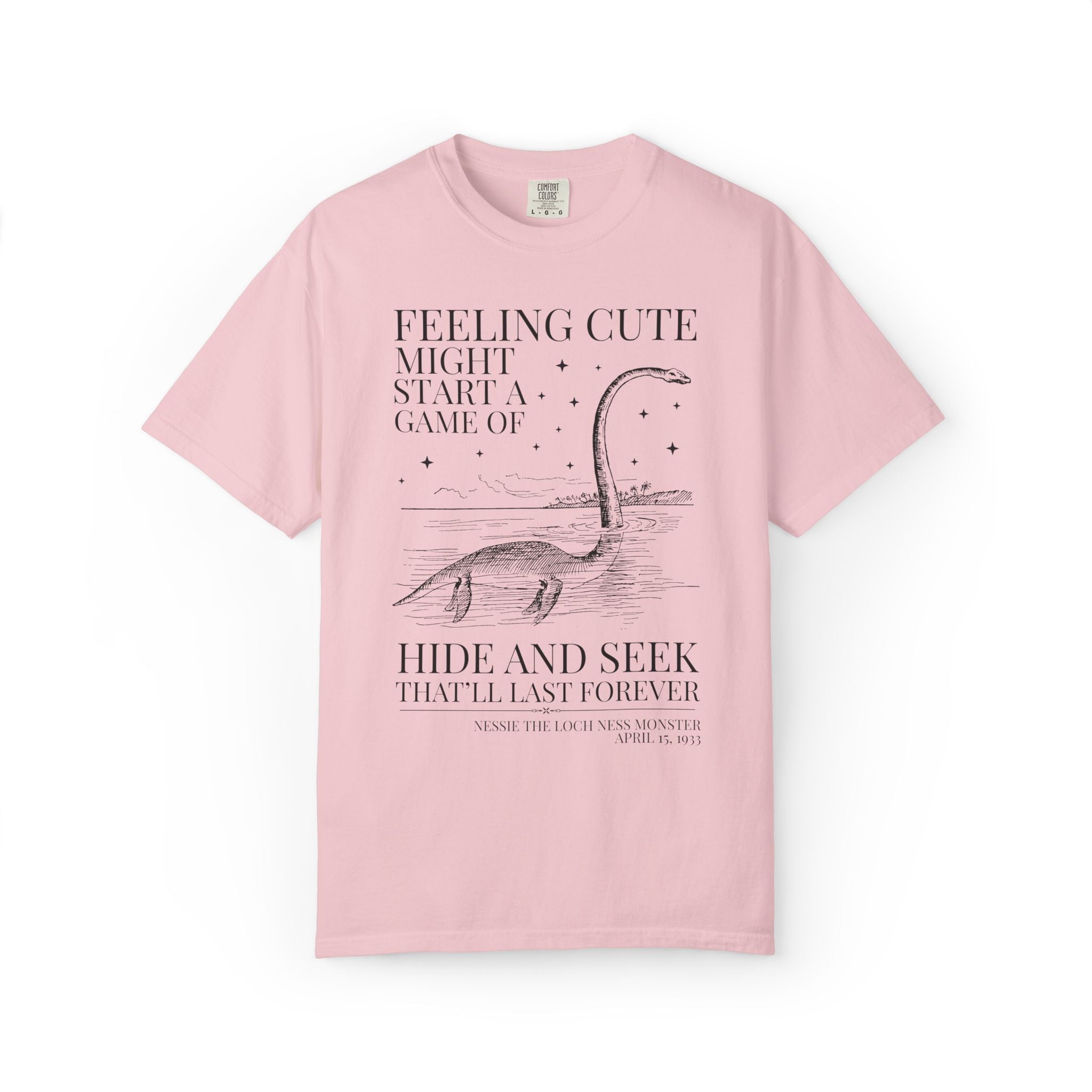 Funny Loch Ness Monster History Lover T-Shirt: Early 1900s Scottish History Buff Gift, Cute Historical Mysteries Tee with Stars - Opal and June