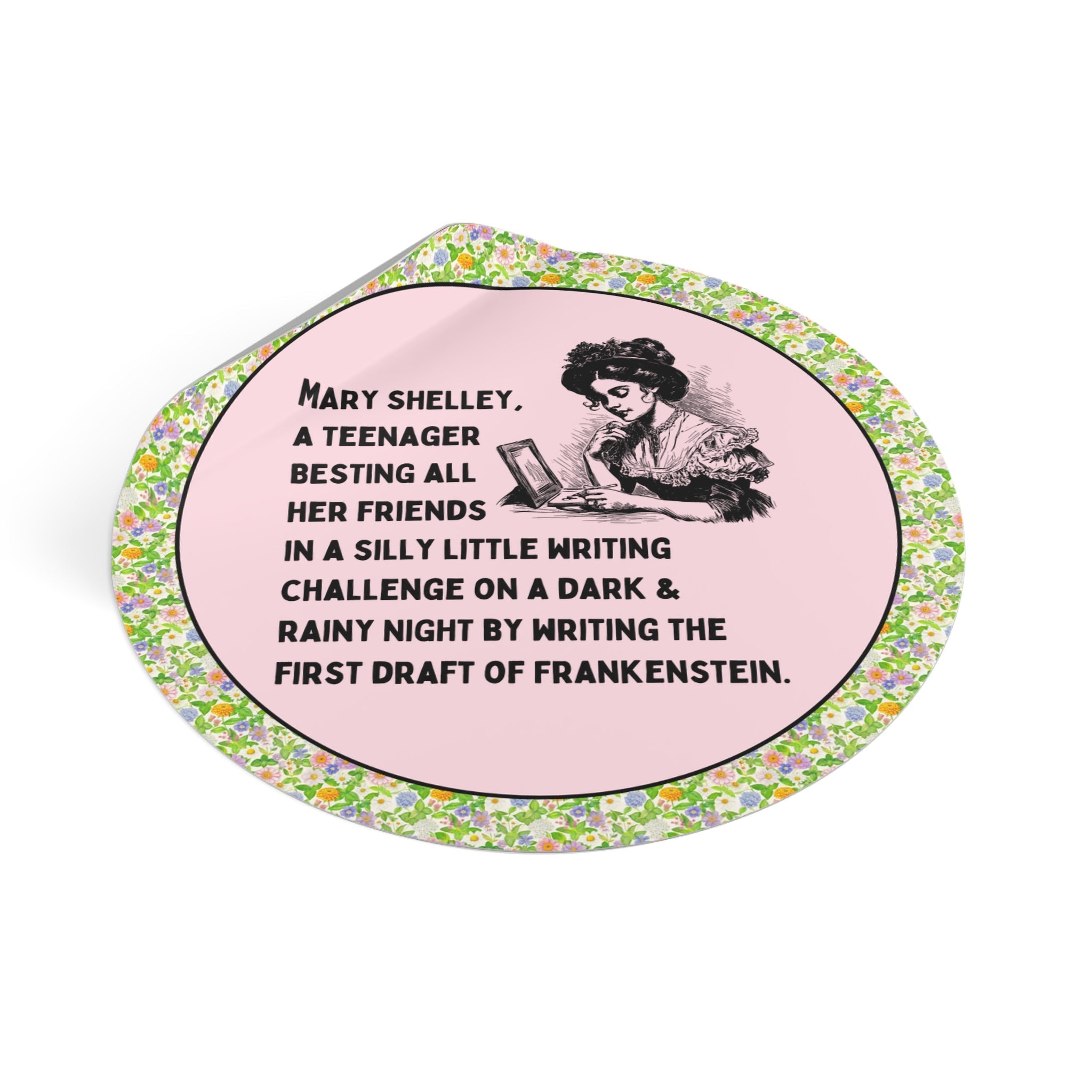 Funny Mary Shelley Sticker for English Major, Literature Professor, Silly History Teacher Bookish Sticker for Historian, Classic Scary Books - Opal and June