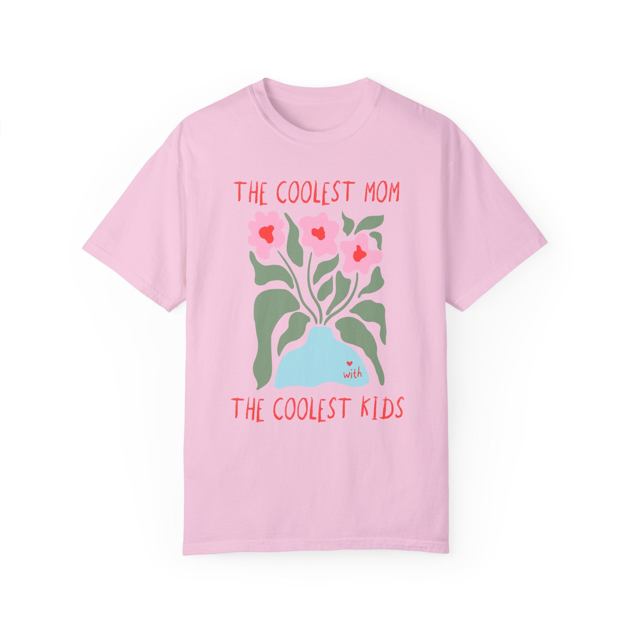 Funny Mom Tee Shirt with Flowers: The Coolest Mom, Silly Mother's Day Present from Daughter or Son, Floral Cottagecore Tee for Mom of Teens - Opal and June