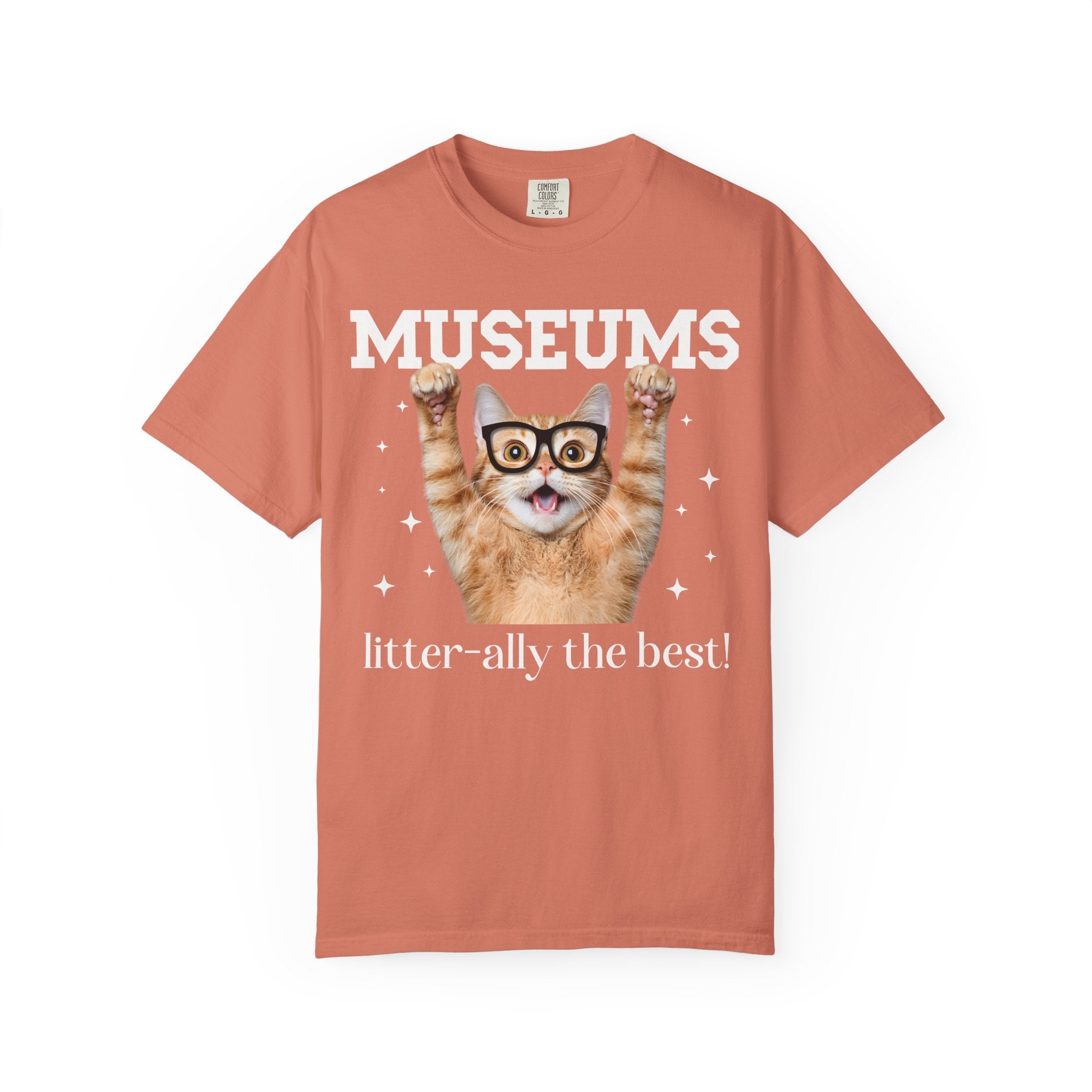 Funny Museum Lover Tee Shirt for Historian or Art History Lover who Loves Museum, Silly Animal Lover Tee Shirt for Cat Mom or Cat Dad - Opal and June