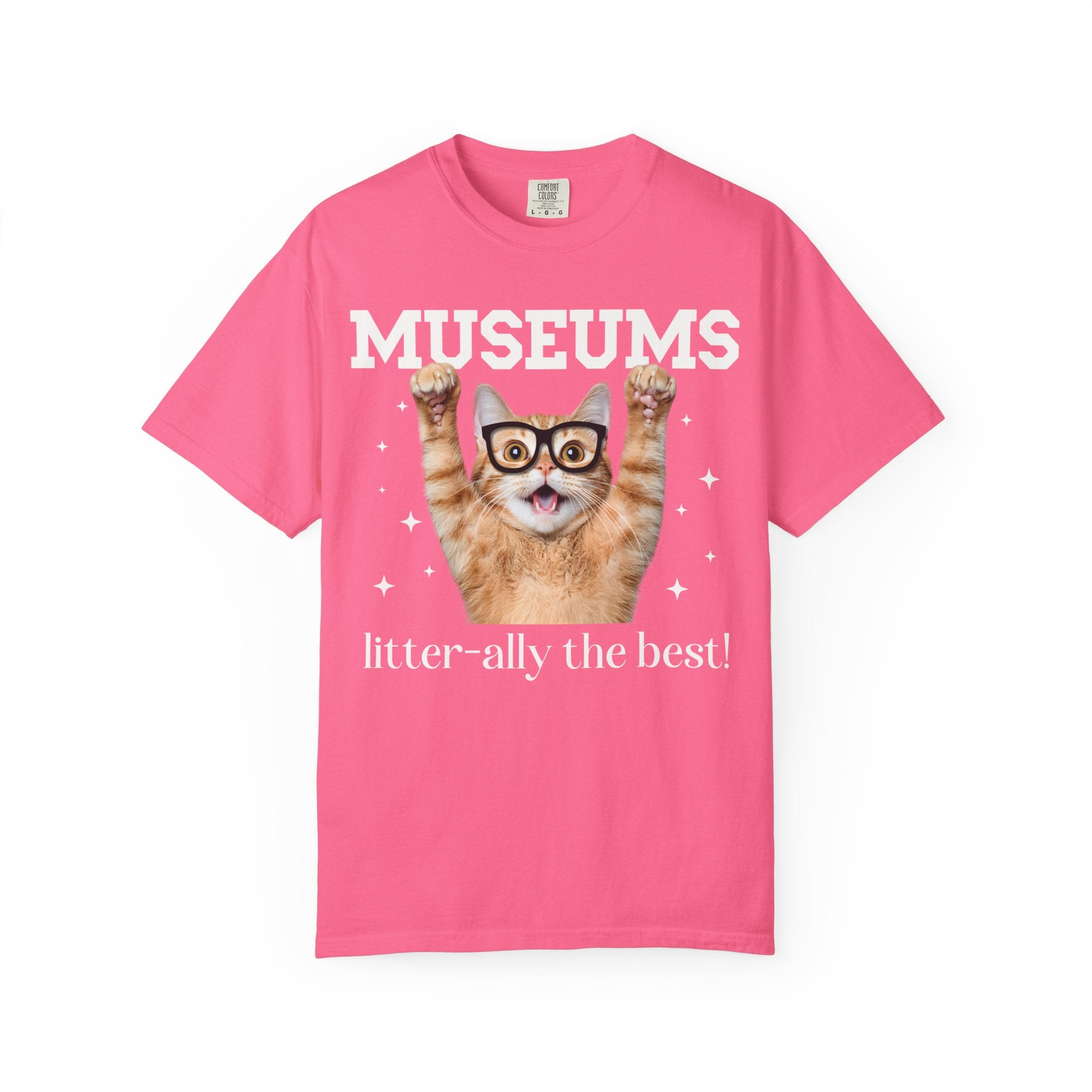 Funny Museum Lover Tee Shirt for Historian or Art History Lover who Loves Museum, Silly Animal Lover Tee Shirt for Cat Mom or Cat Dad - Opal and June