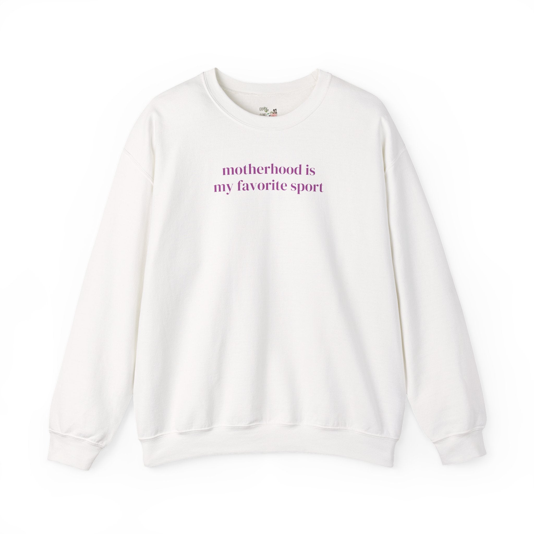 Funny New Mama Sweatshirt for Mother's Day: Motherhood is My Favorite Sport, Silly Mom Shirt for Mom of Teenagers, Mom of Twins or Triplets - Opal and June