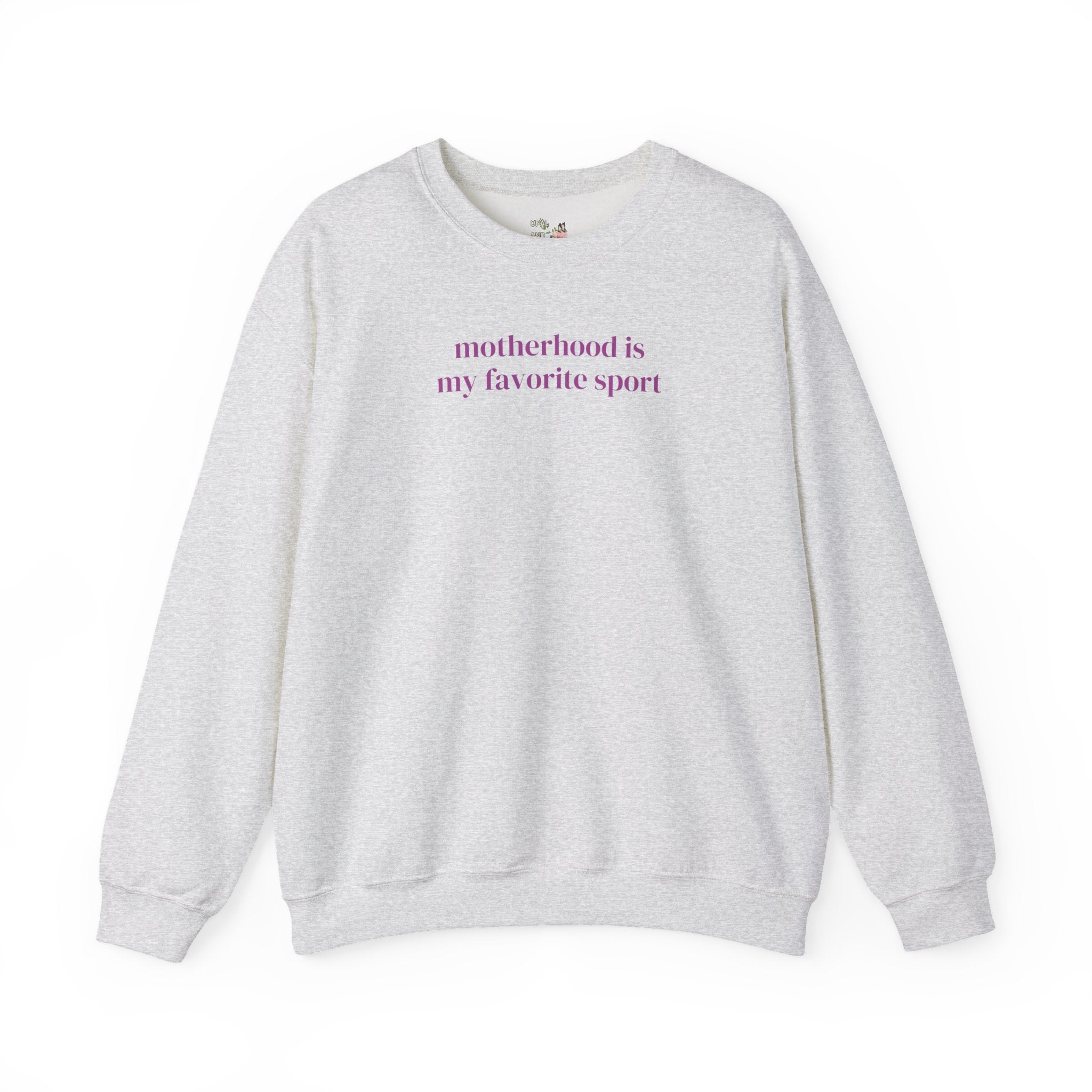 Funny New Mama Sweatshirt for Mother's Day: Motherhood is My Favorite Sport, Silly Mom Shirt for Mom of Teenagers, Mom of Twins or Triplets - Opal and June