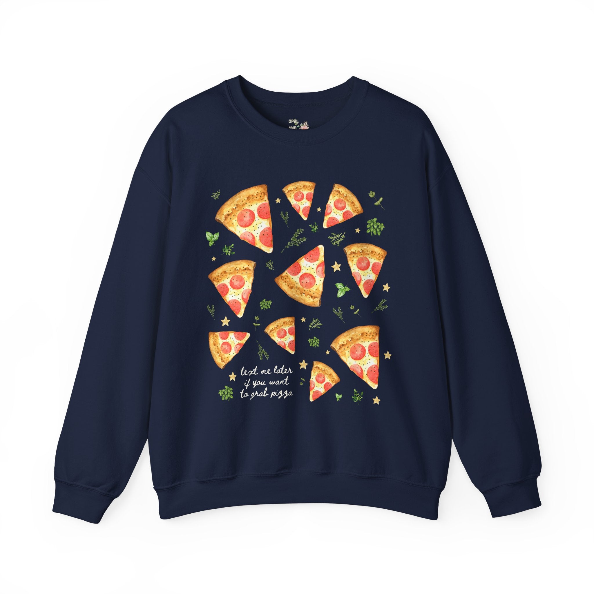 Funny Pizza Lover Gift for Daughter Who Loves Pizza and Texting: Text Me Later if You Want to Grab Pizza, Silly Matching Shirt, Pizza Party - Opal and June