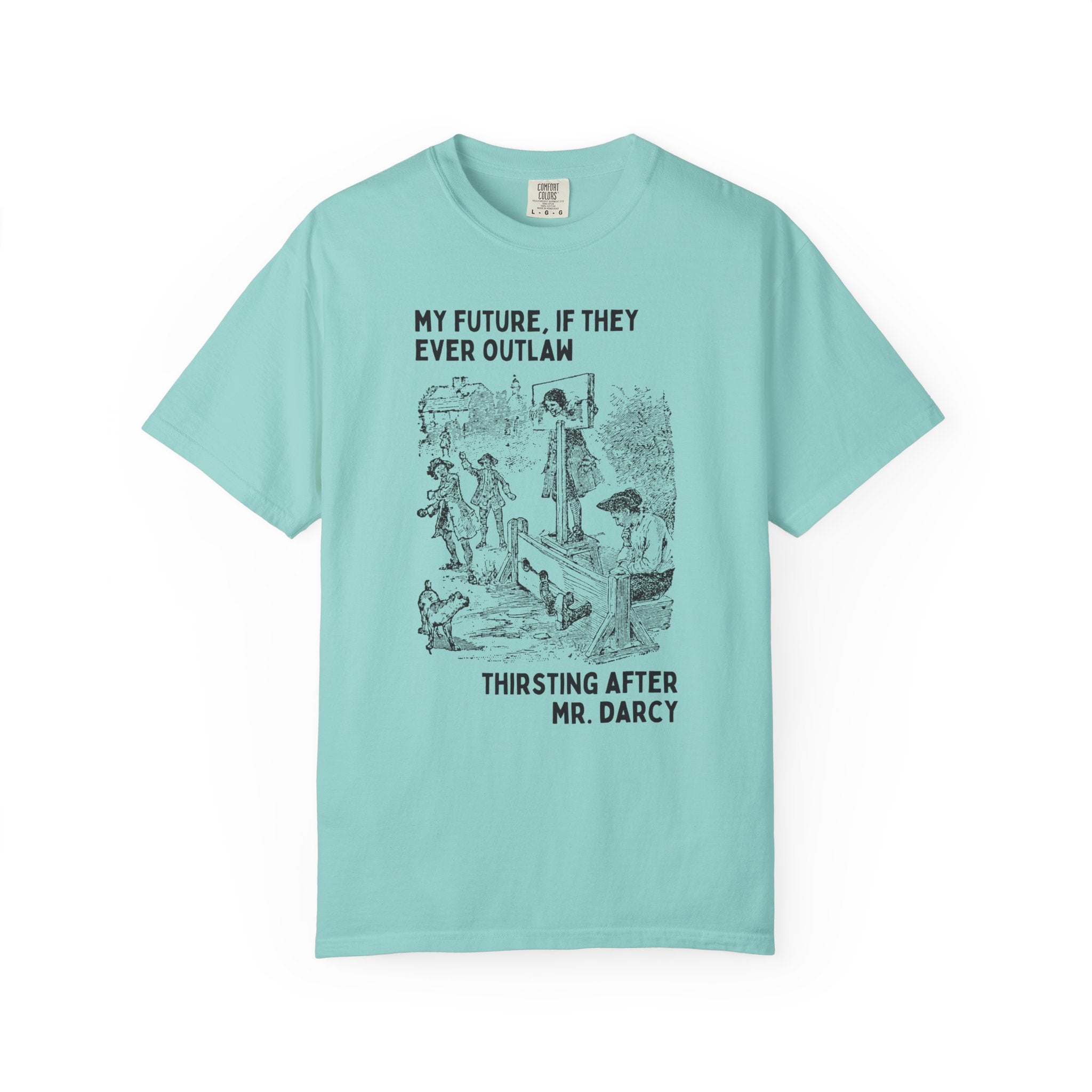 Funny Pride and Prejudice Tee Shirt for Bookworm Who Loves Jane Austen, Silly Mr. Darcy T-Shirt, 19th Century Book Lover Gift for Librarian - Opal and June