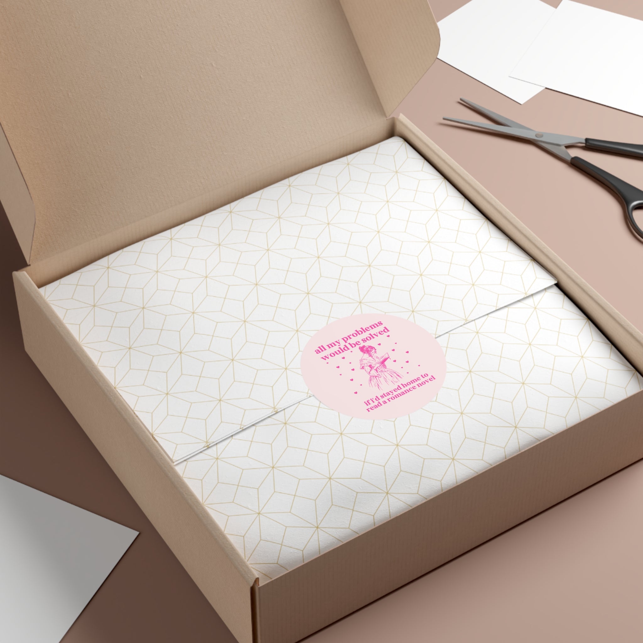 Funny Romance Reader Sticker for Friend Who Loves Romance Novels: Silly Book Lover Gift Idea with Vintage Aesthetic, Cute Bookish Gift - Opal and June