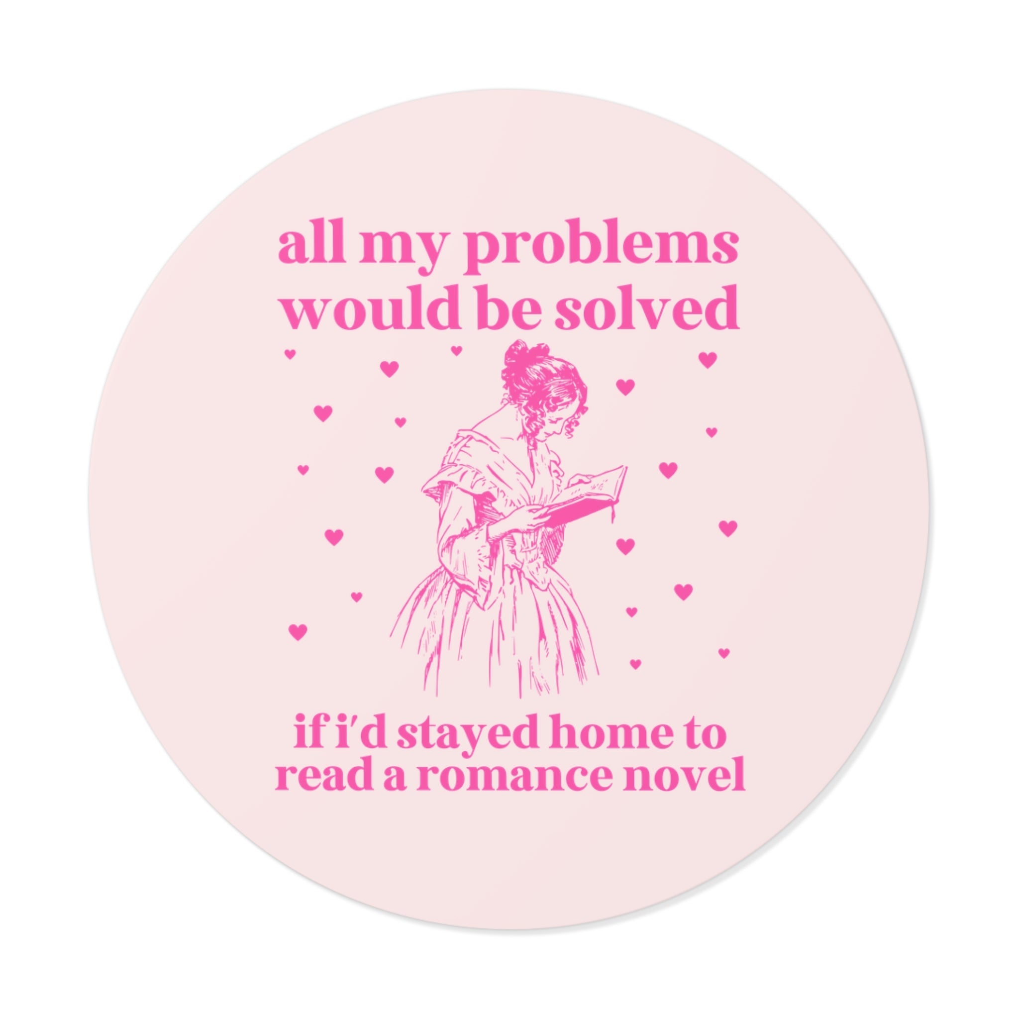 Funny Romance Reader Sticker for Friend Who Loves Romance Novels: Silly Book Lover Gift Idea with Vintage Aesthetic, Cute Bookish Gift - Opal and June
